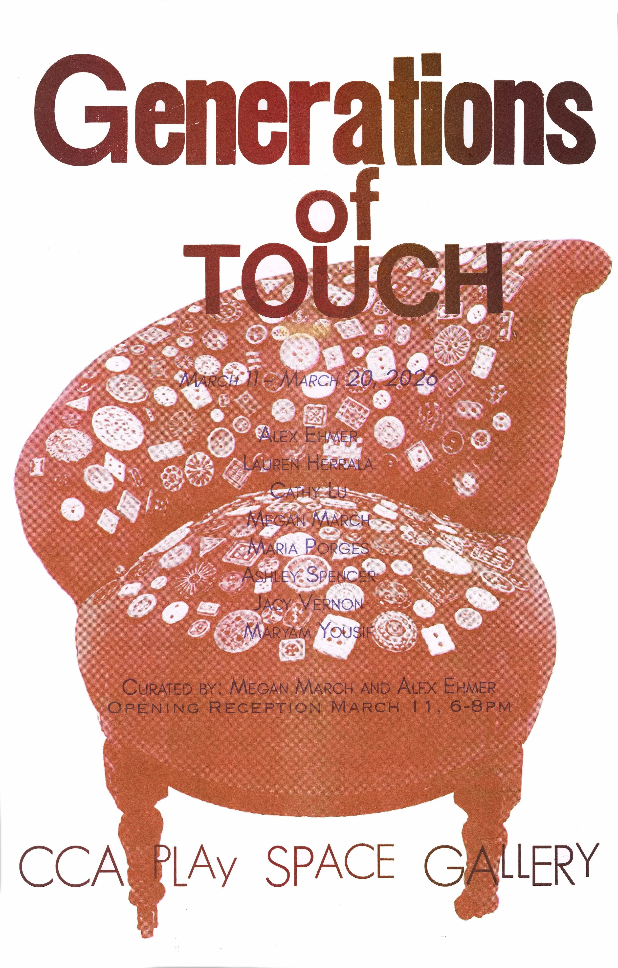 Generations of Touch Exhibition Posters, 2026
Risograph and letterpress,
11 x 17in