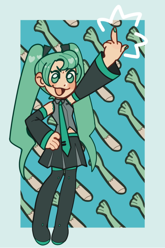 Miku! - Mini Art Print