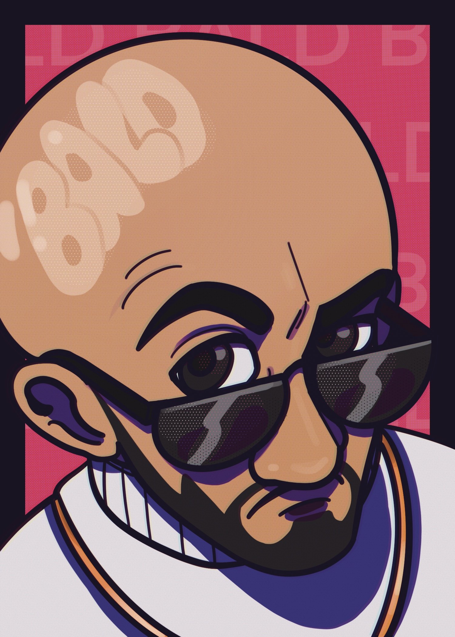 BALD - Mini Art Print