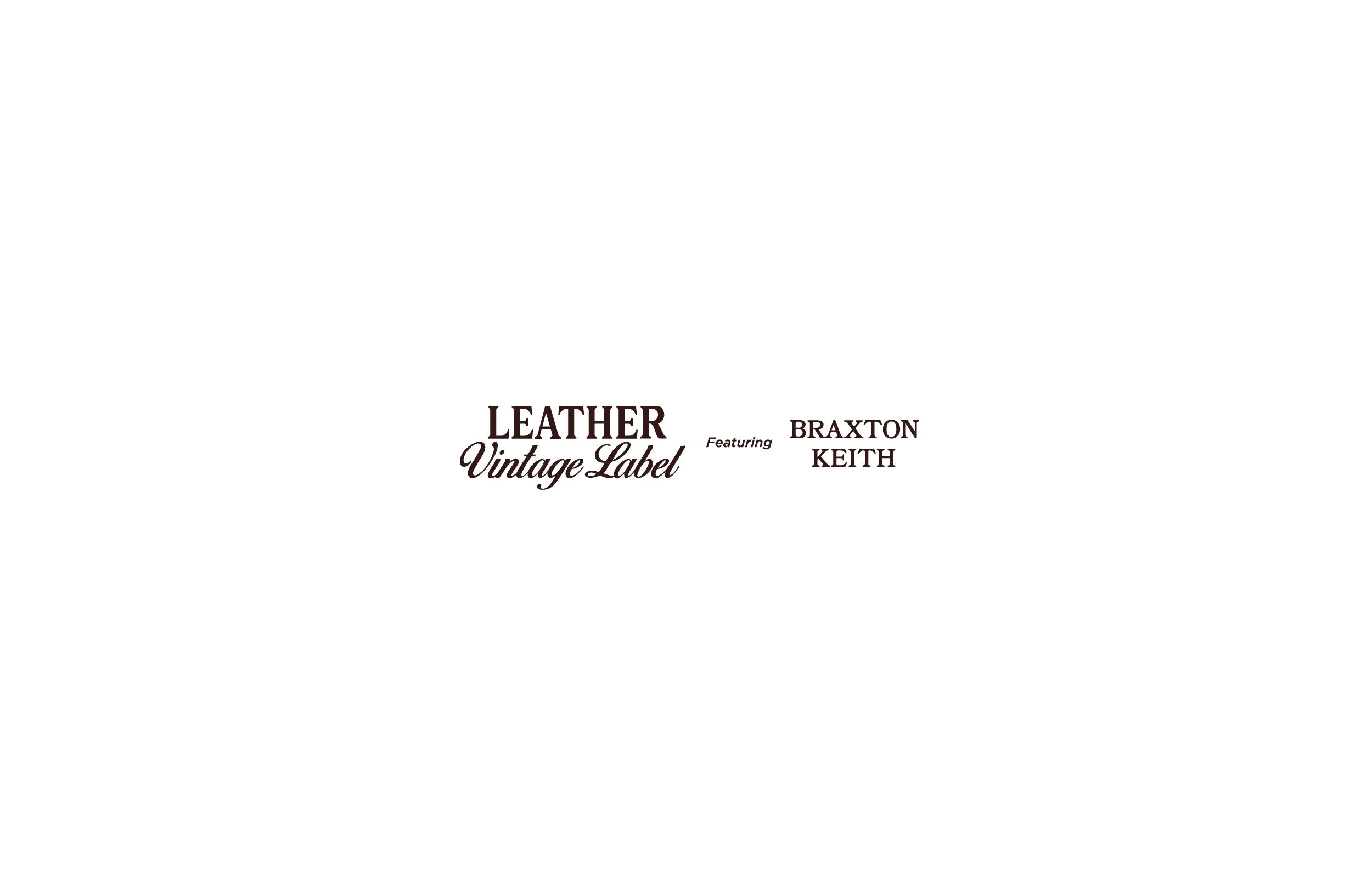 Tru Western No. 5 Canyon Echoes toolkit, the lockup, Leather Vintage Label featuring Braxton Keith in dark brown on white