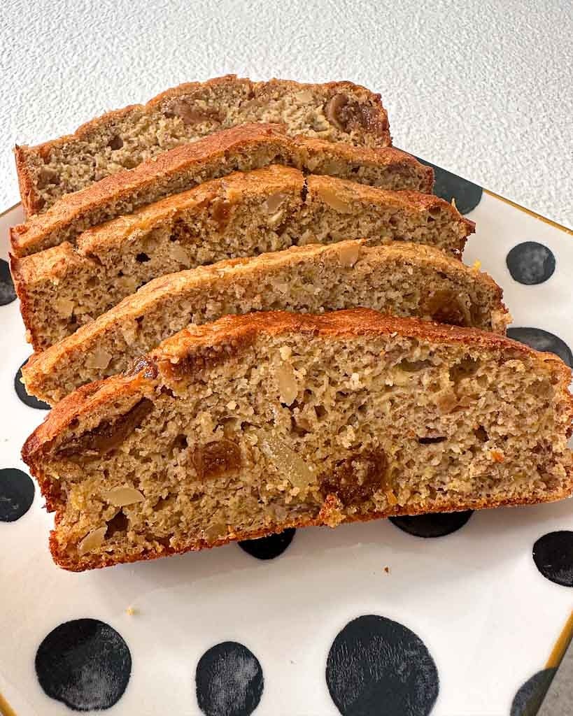 Sometimes the best kind of baking happens when you just wing it.
This 4-ingredient oat flour banana bread came together with what I had on hand &mdash; simple, wholesome, and made with love.

I added dried figs and slivered almonds for a little extra