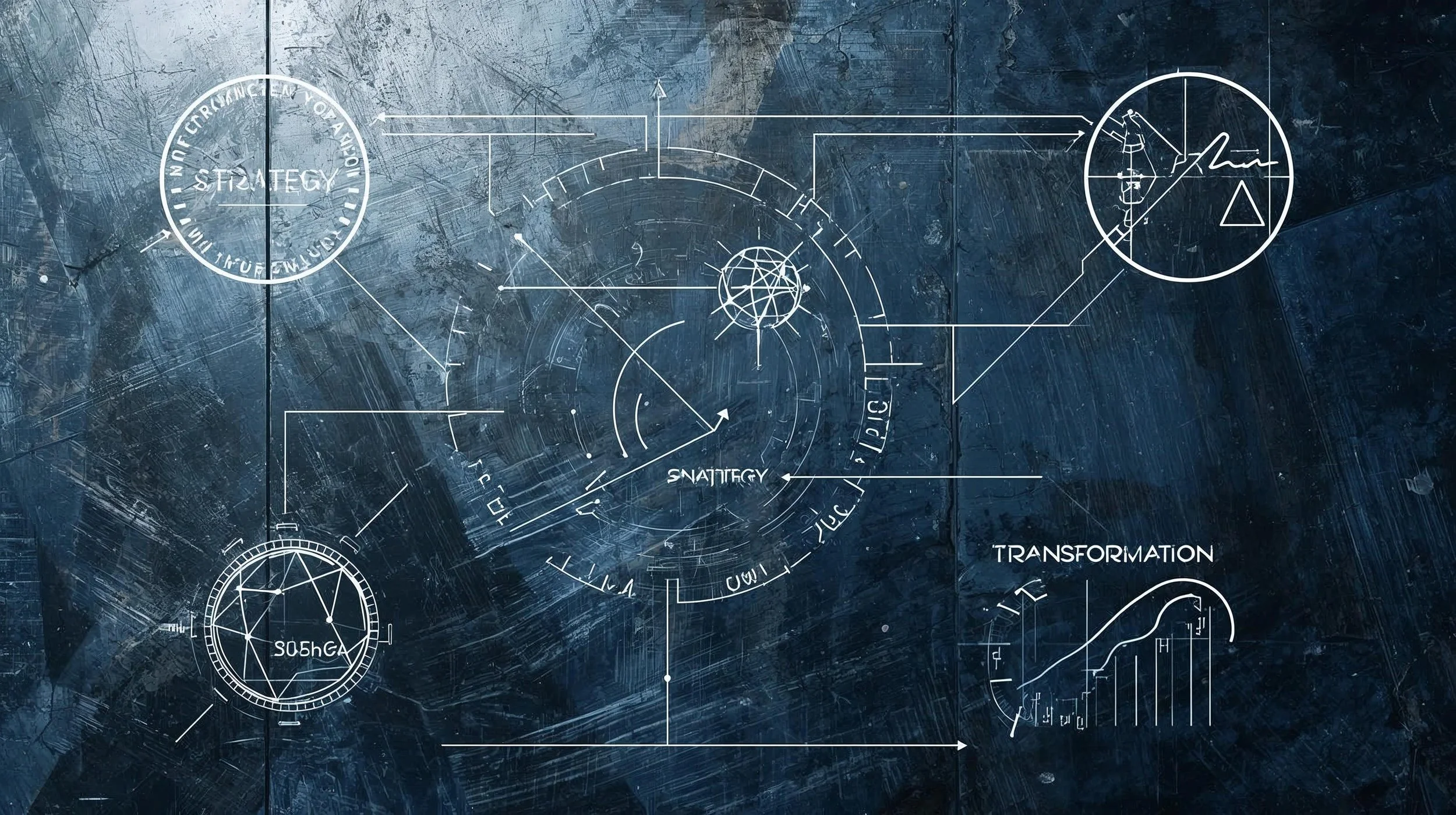 A digital graphic with a dark, textured background resembling weathered metal. Overlaid are white outlined boxes and flowchart arrows connecting the words 'MAP,' 'MOBILISE,' and 'MAXIMISE' in the center.