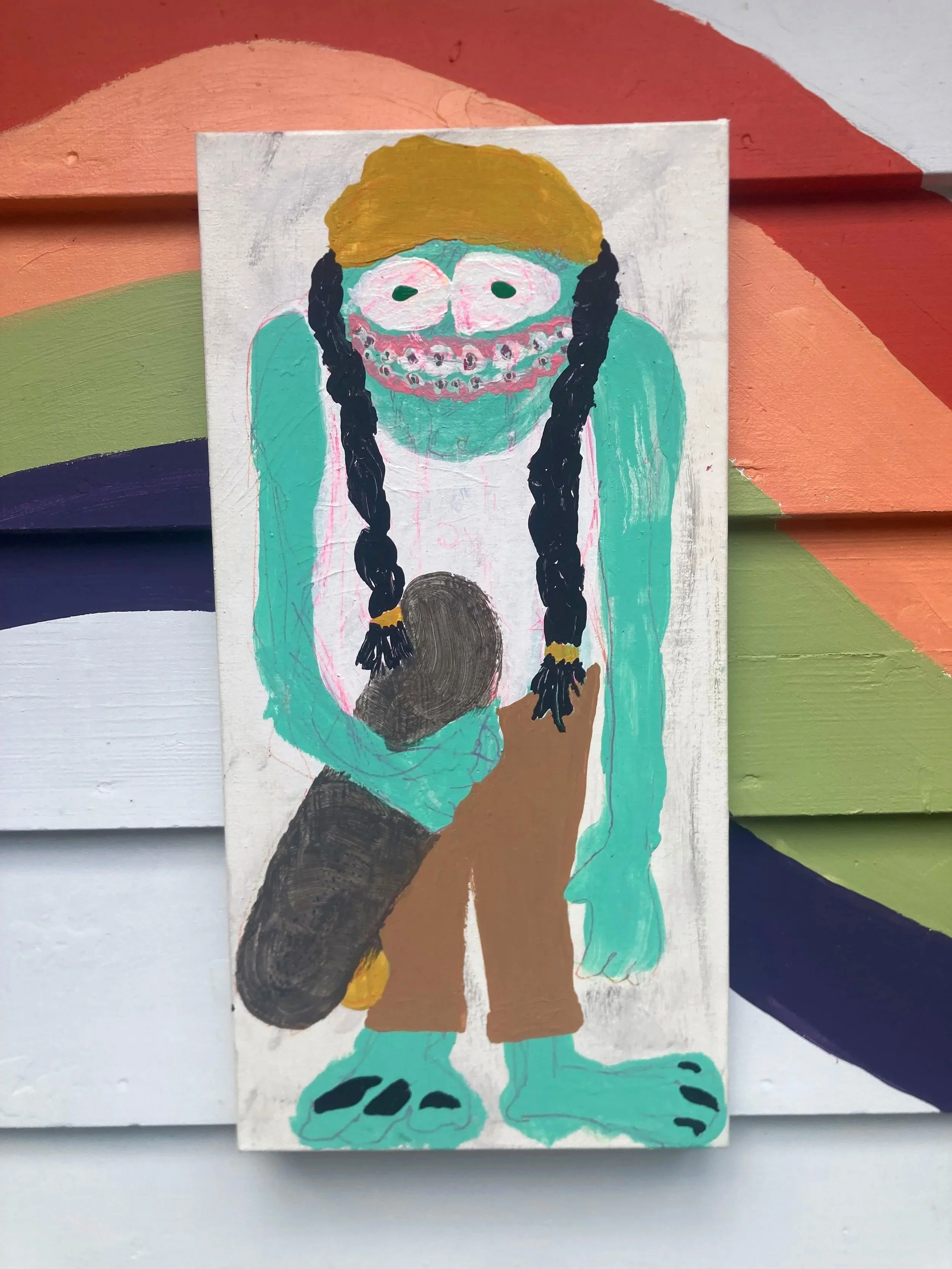 Ernie - Acryllc on canvas, 12" x 24"