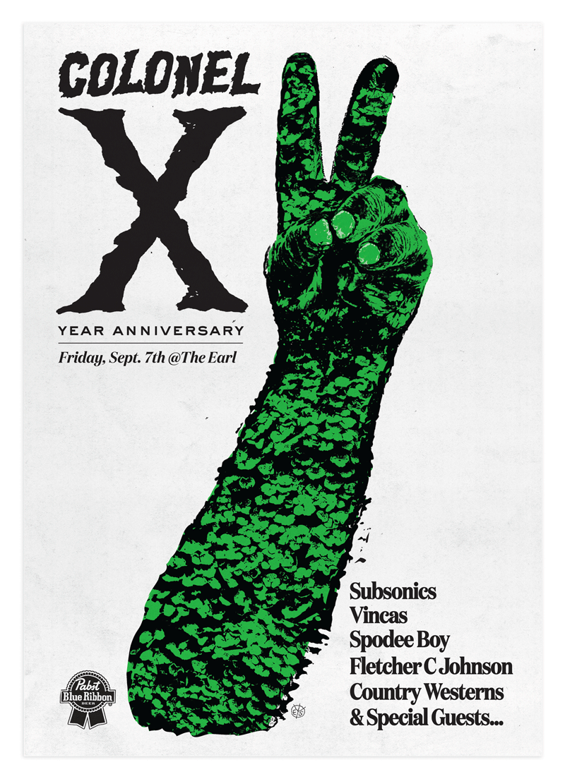 Colonel Records 10 Years flyer