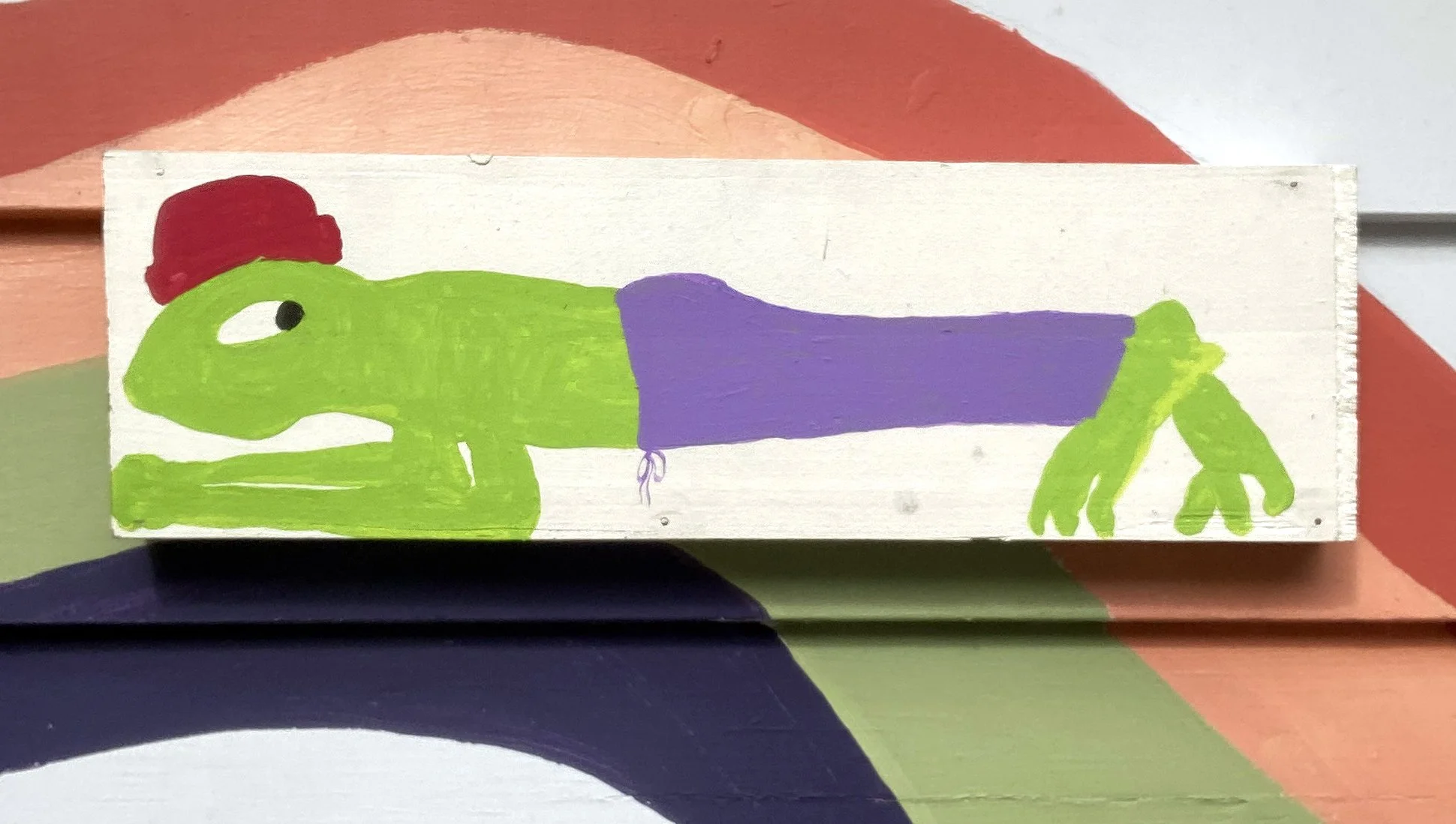 Plank - Acrylic on ply box, 23" x 7" x 2"