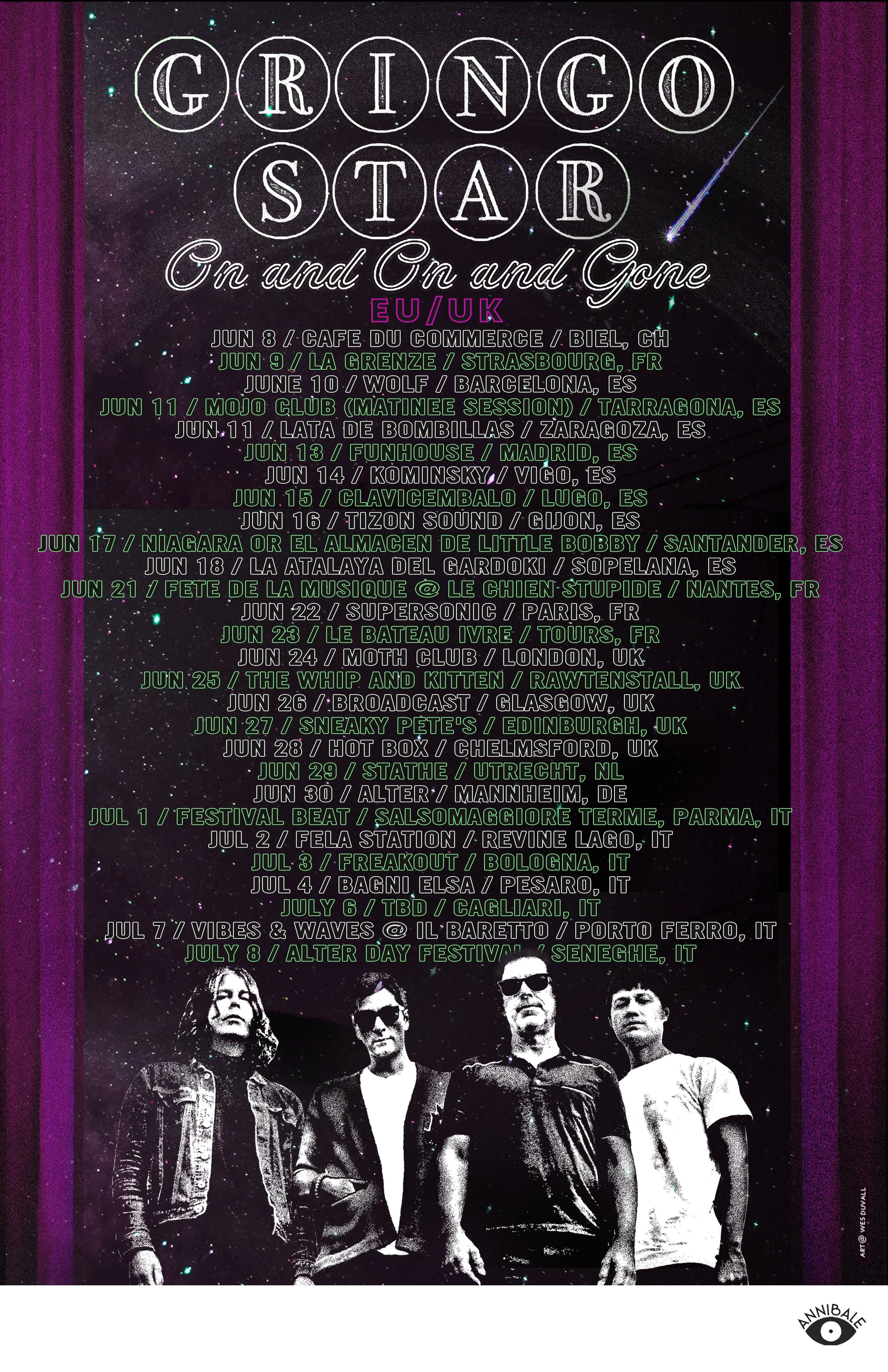 Tour Poster for Gringo Star