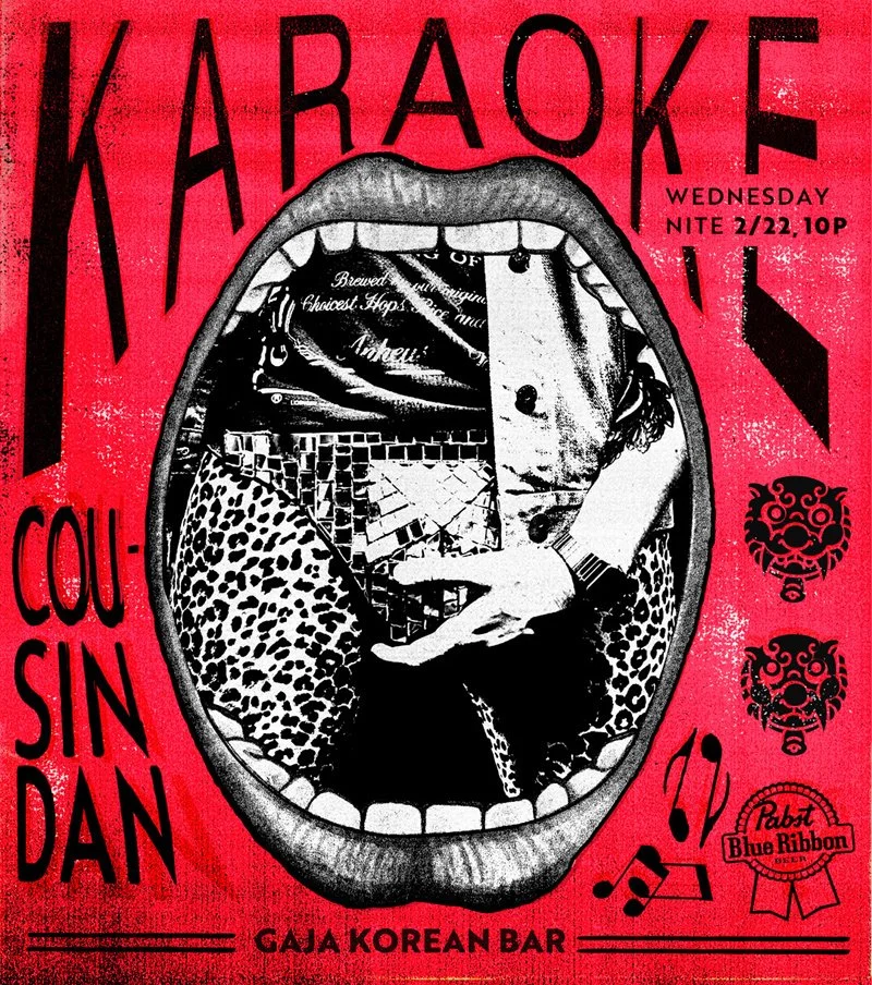 Karaoke flyer for Gaja Korean Bar