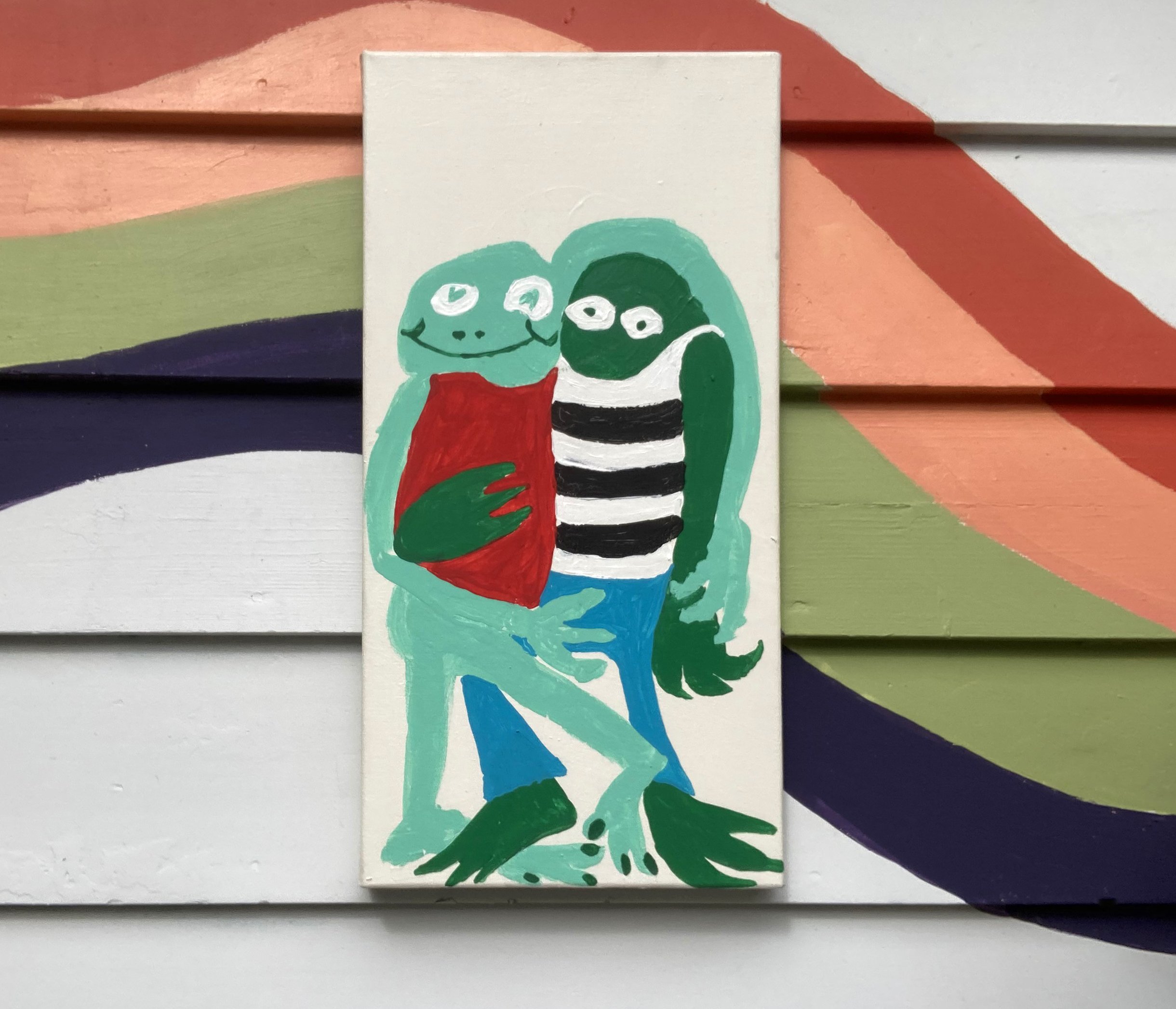 Stoned On Love - Acrylic on canvas, 12" x 24"