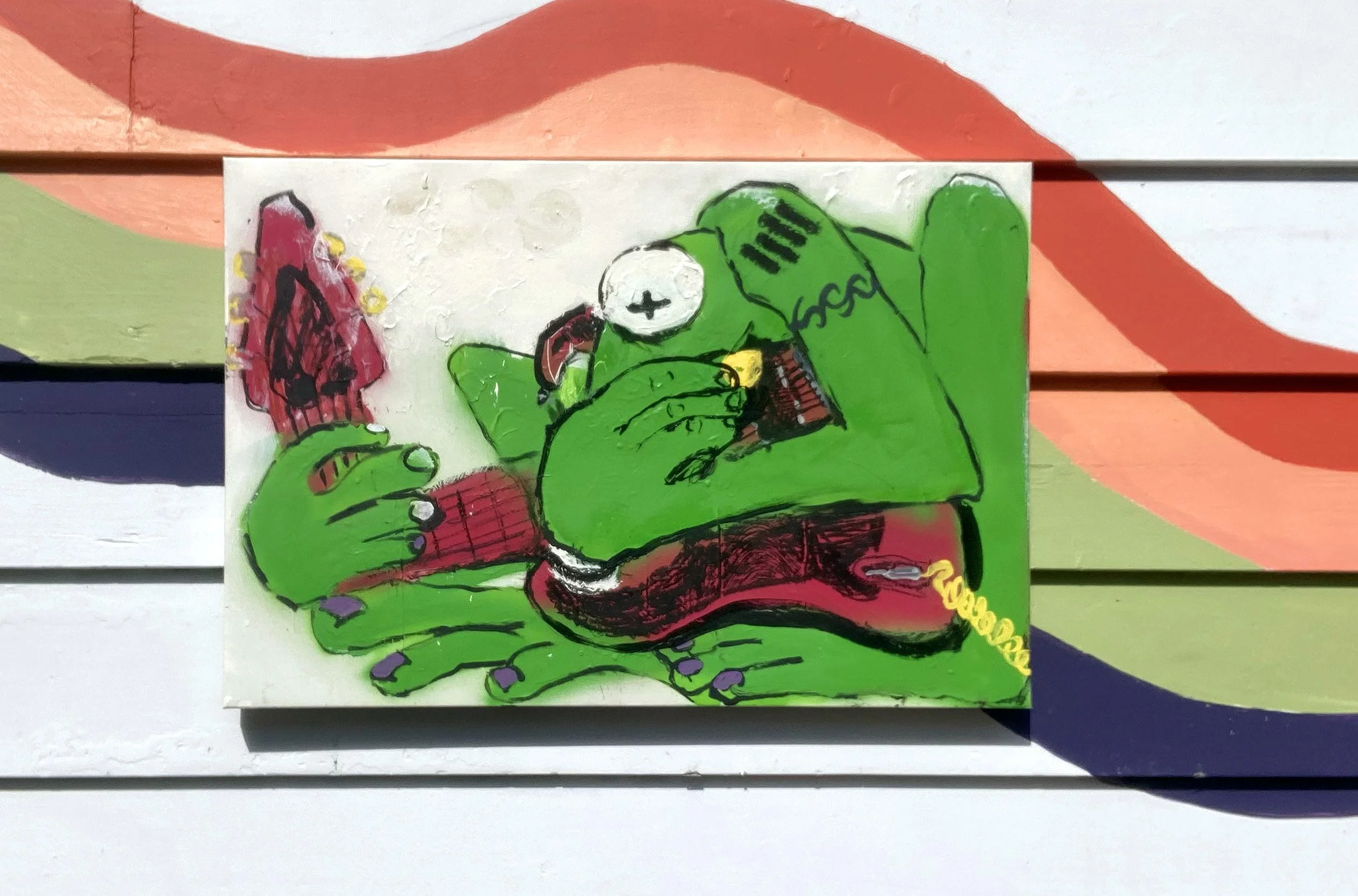 In My Room - Acrylic and spray paint on canvas, 30" x 20"