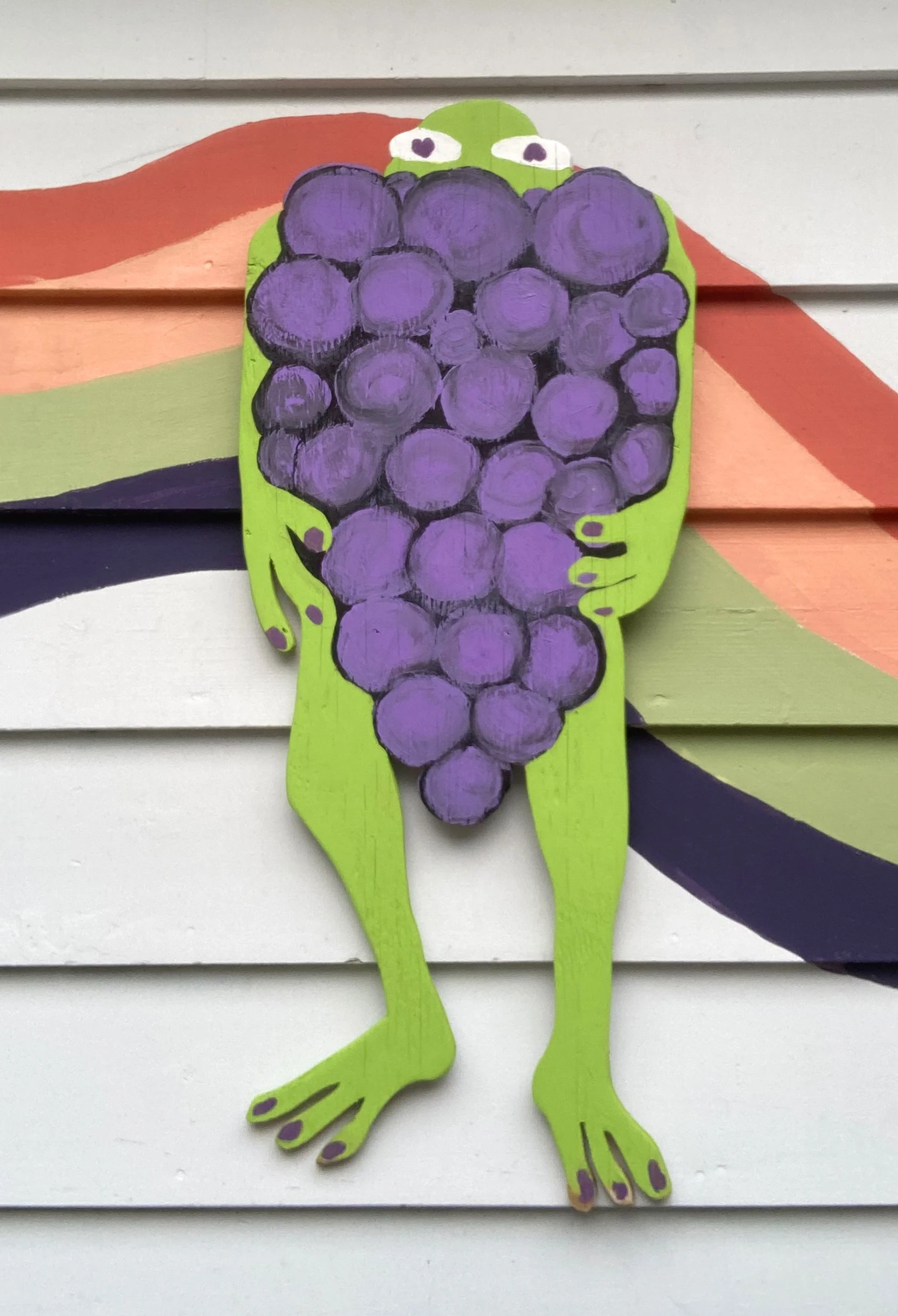 Pinot - Arcylic on wood cutout, 16" x 36" x 1/2"