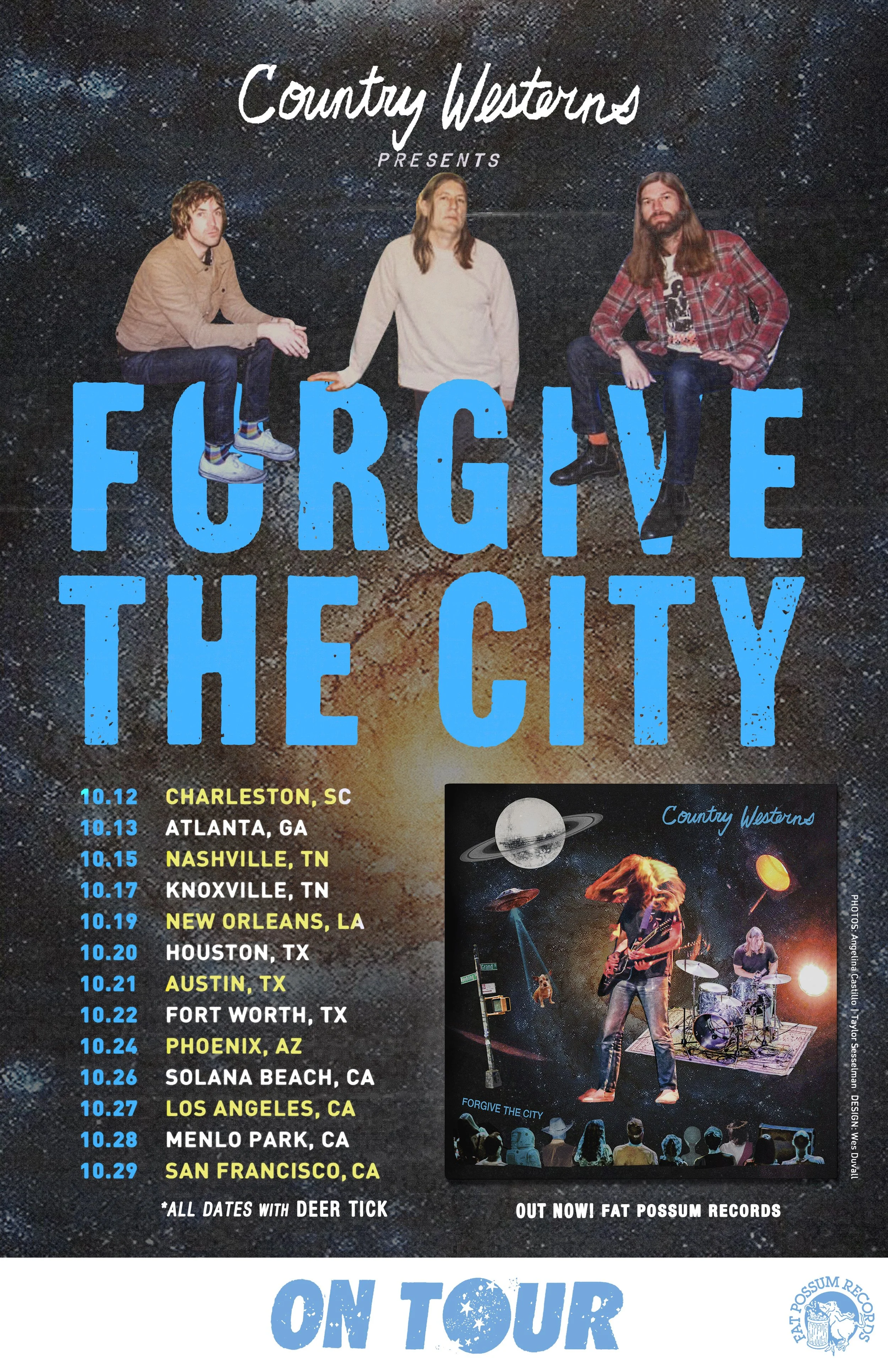 Album release tour poster for Country Westerns