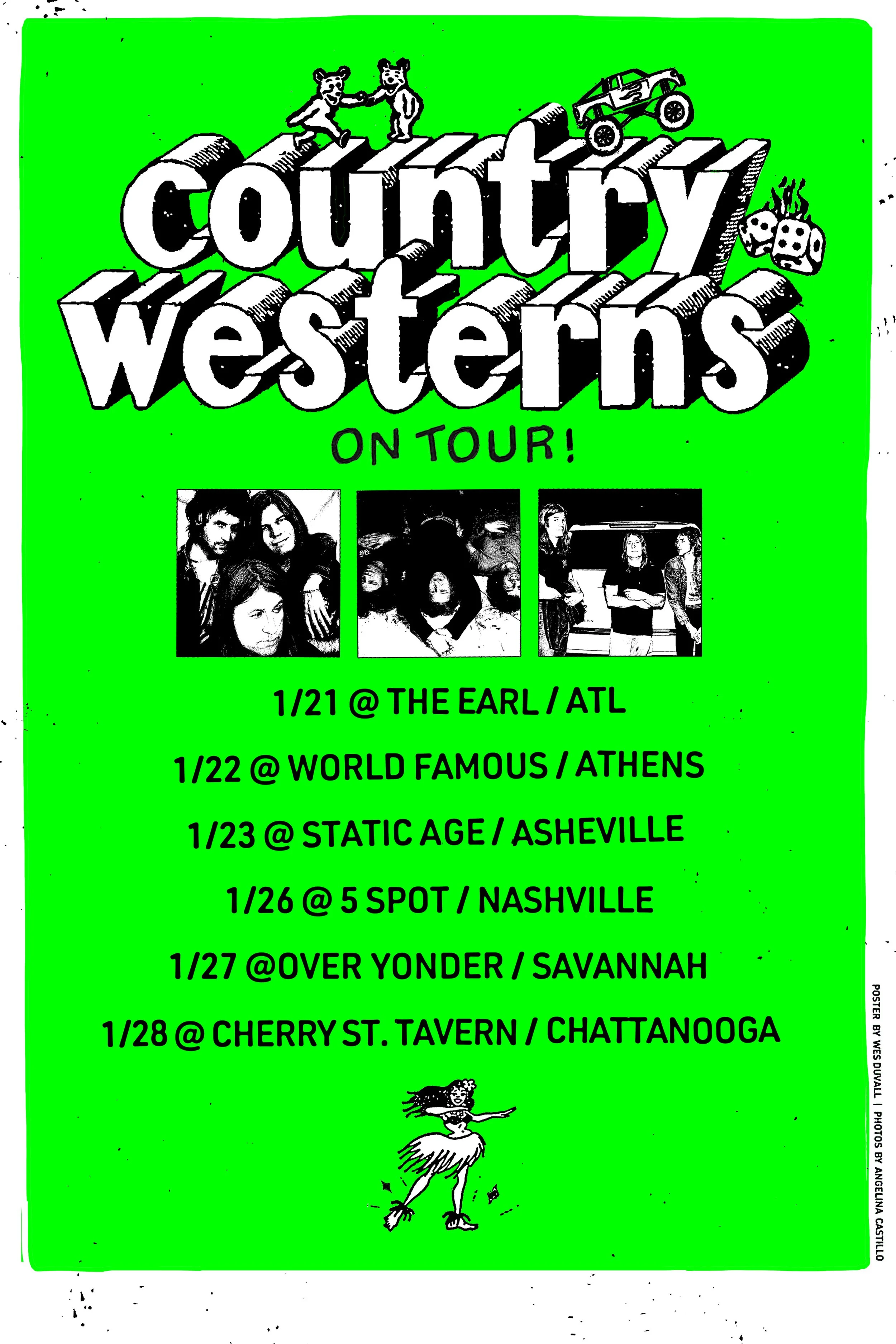 Tour poster for Country Westerns