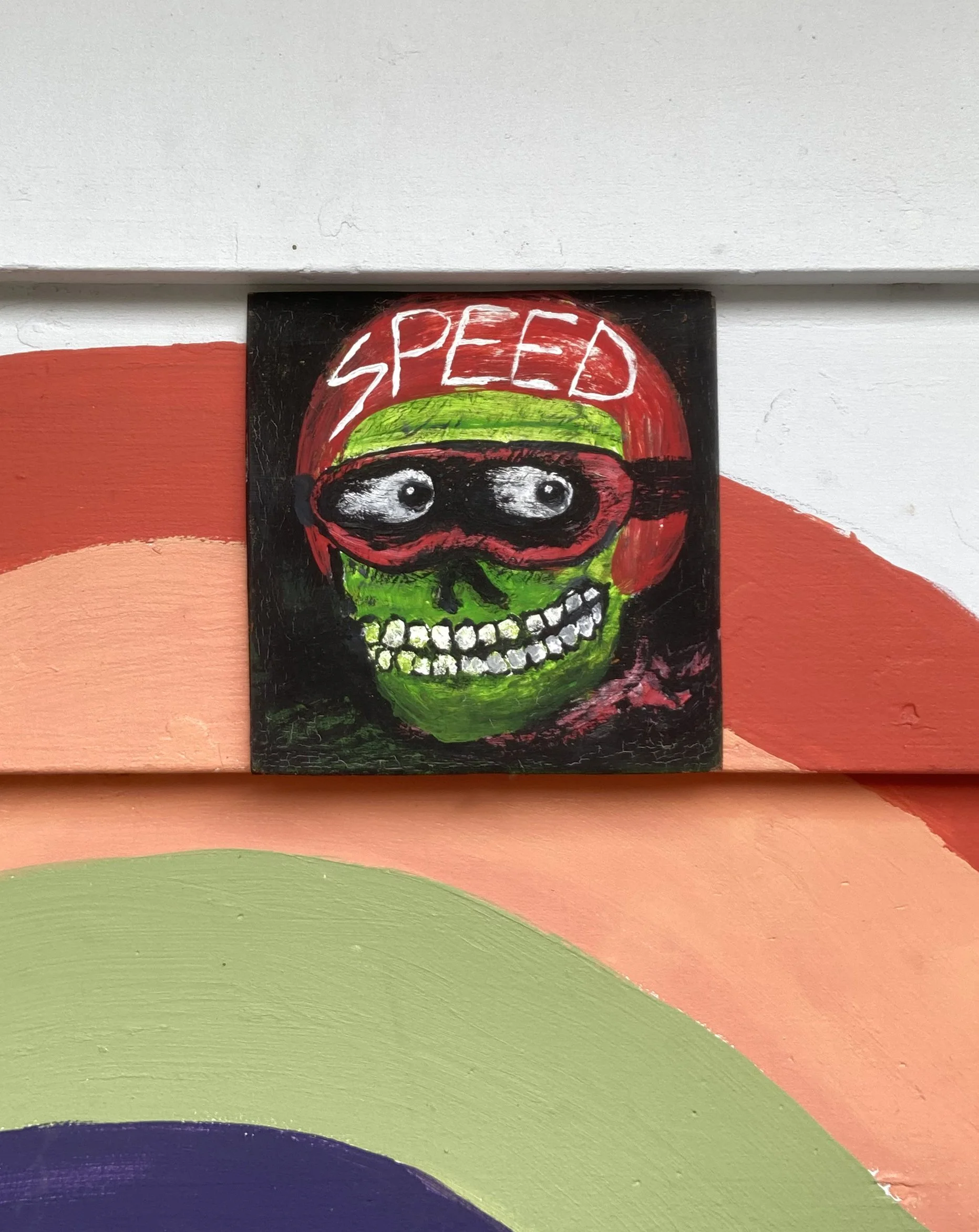 Speed - Acrylic on wood panel, 7.25" x 7.5"