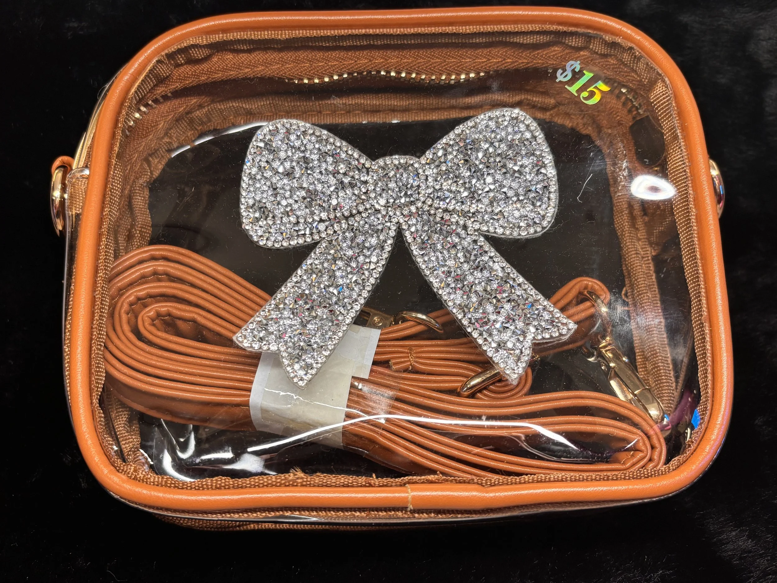 Silver Bow Stadium Crossbody Bag