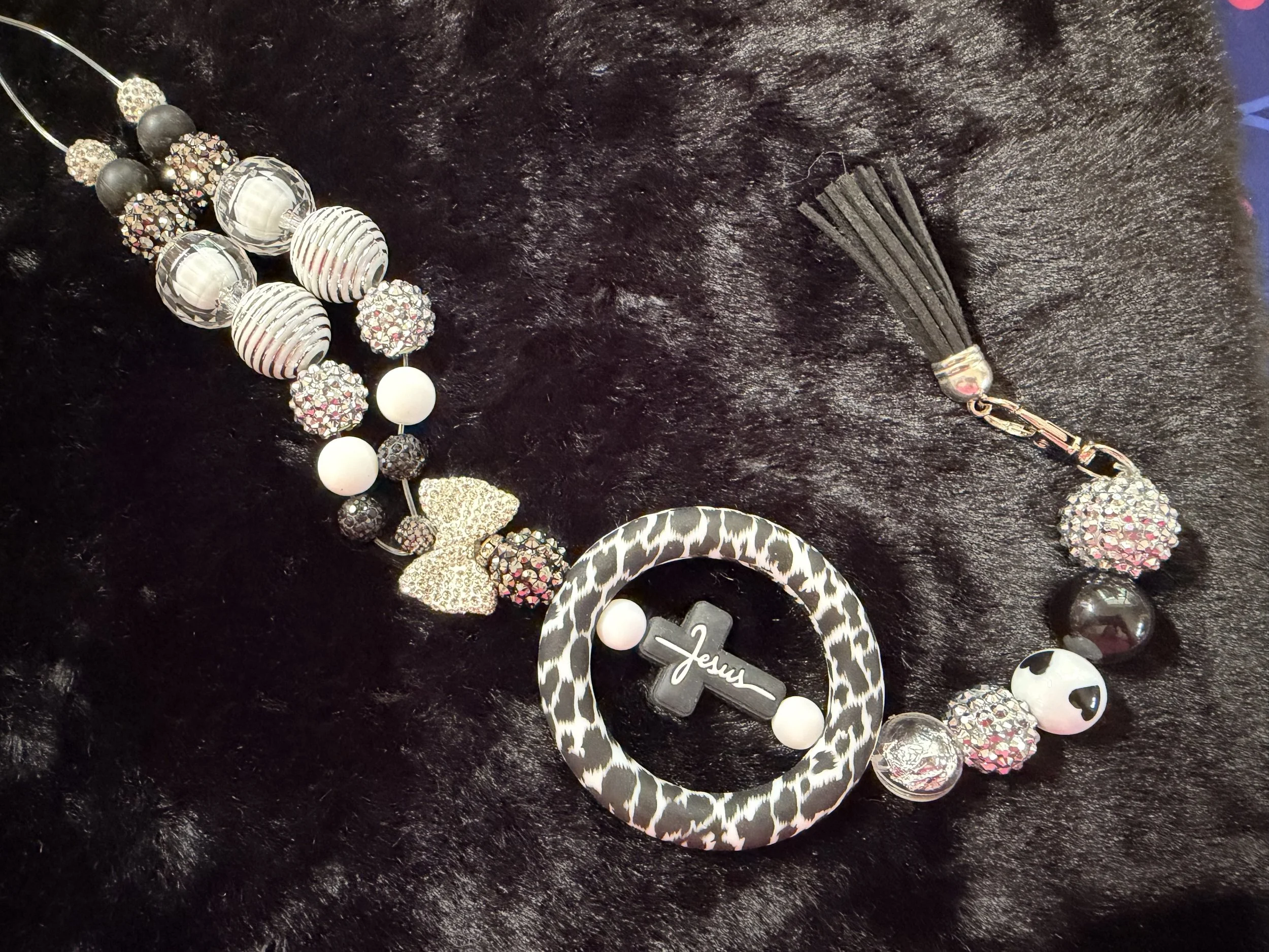 Black and White Jesus Mirror