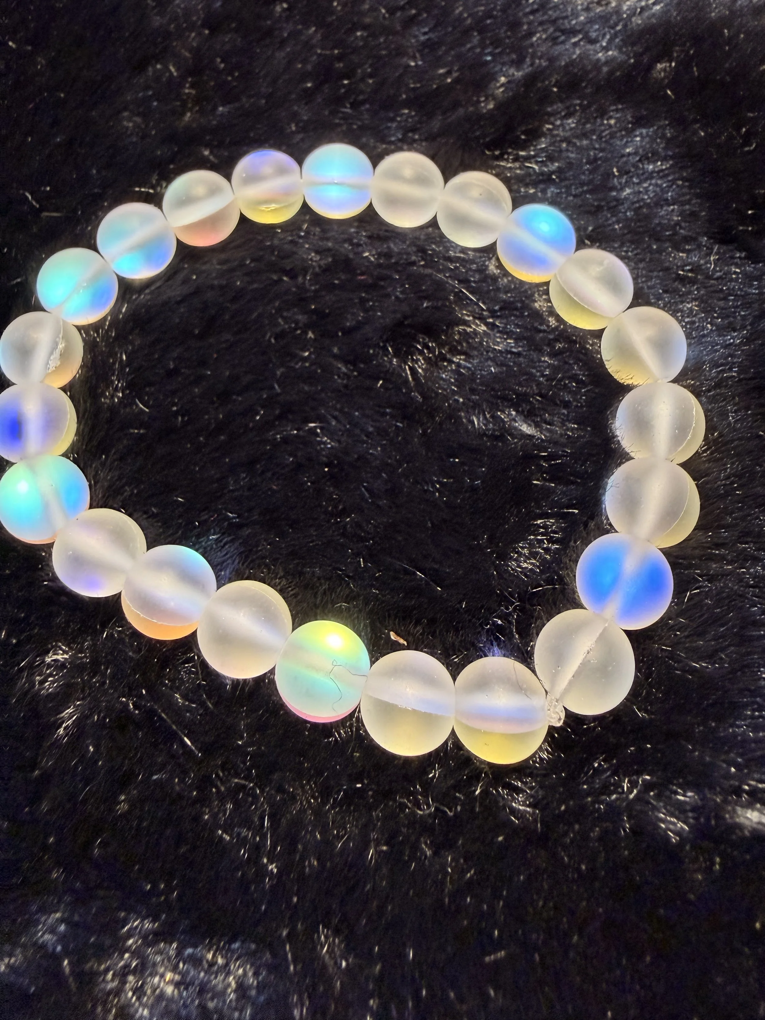 Clear Iridescent Beads