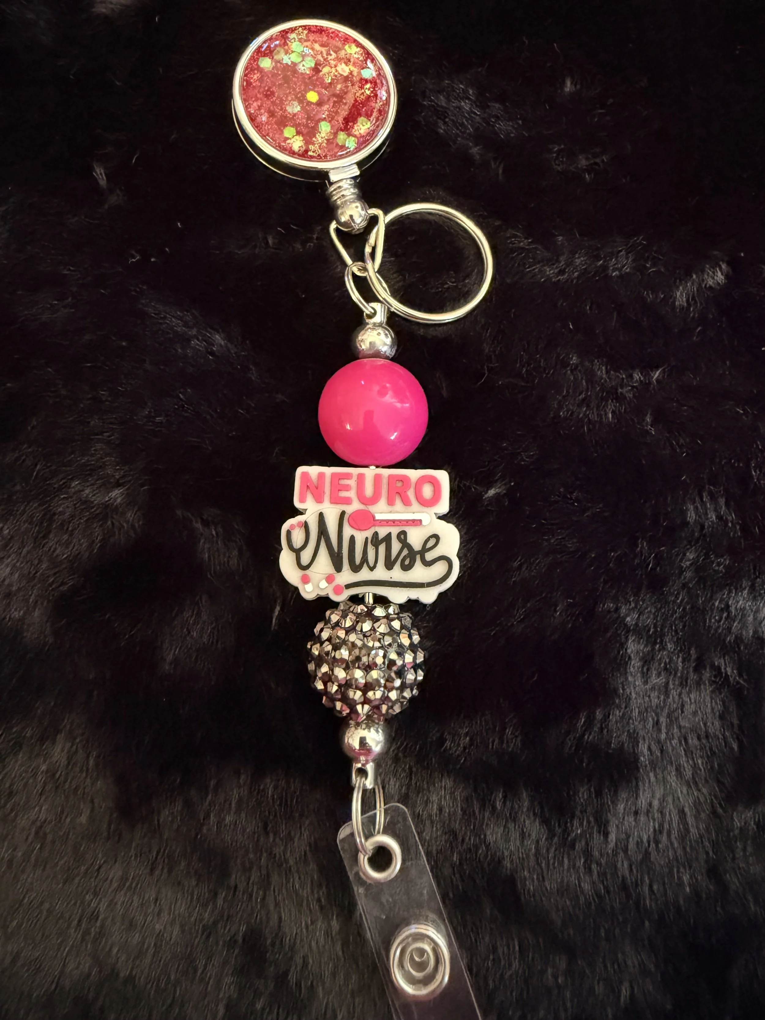 Black and Pink Neuro Nurse