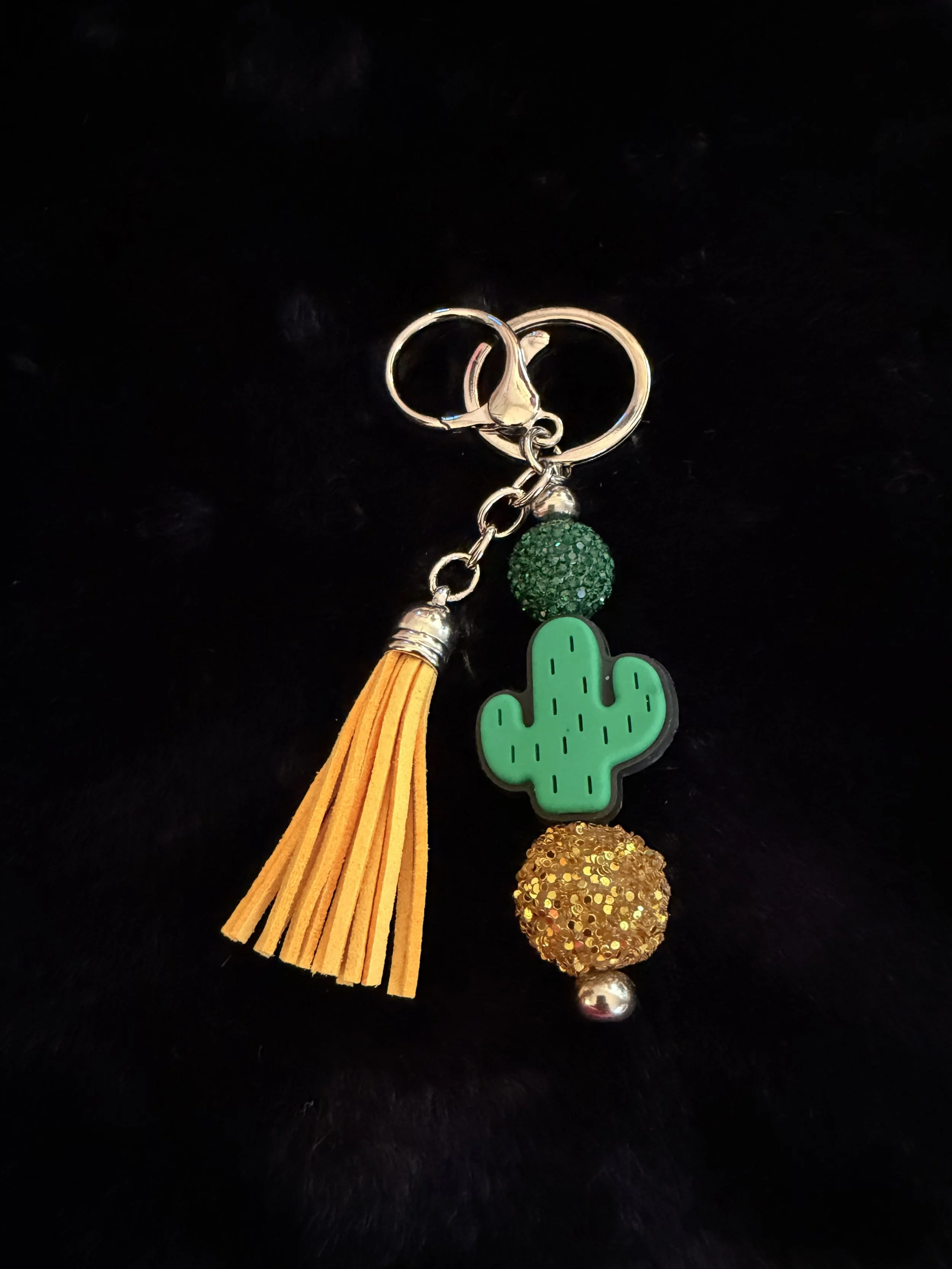 Green Cactus Keychain