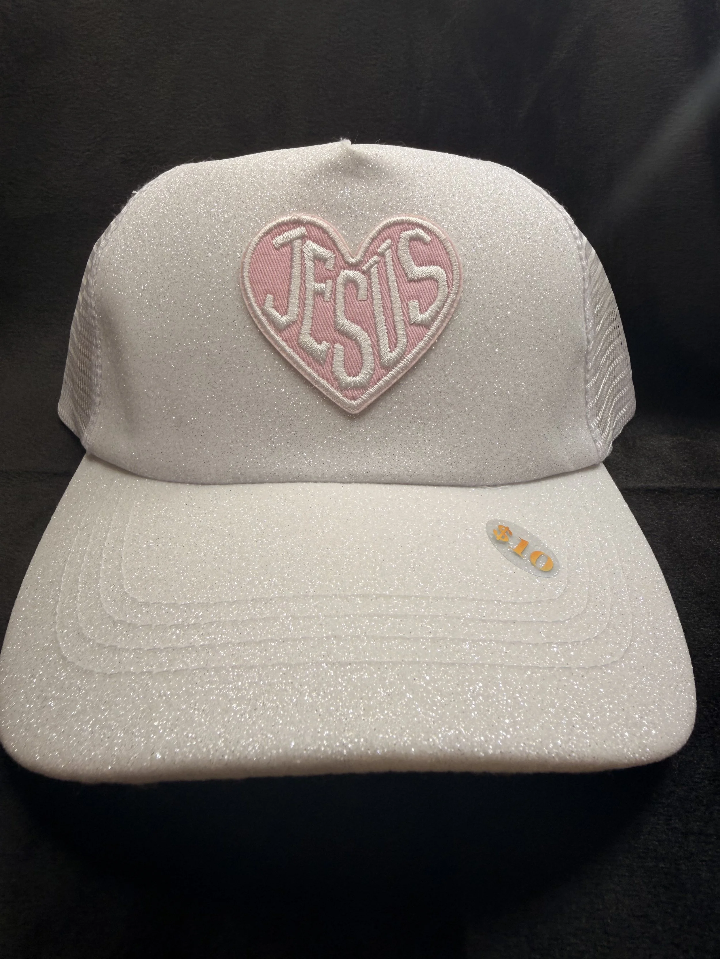 Pink Heart Jesus Hat