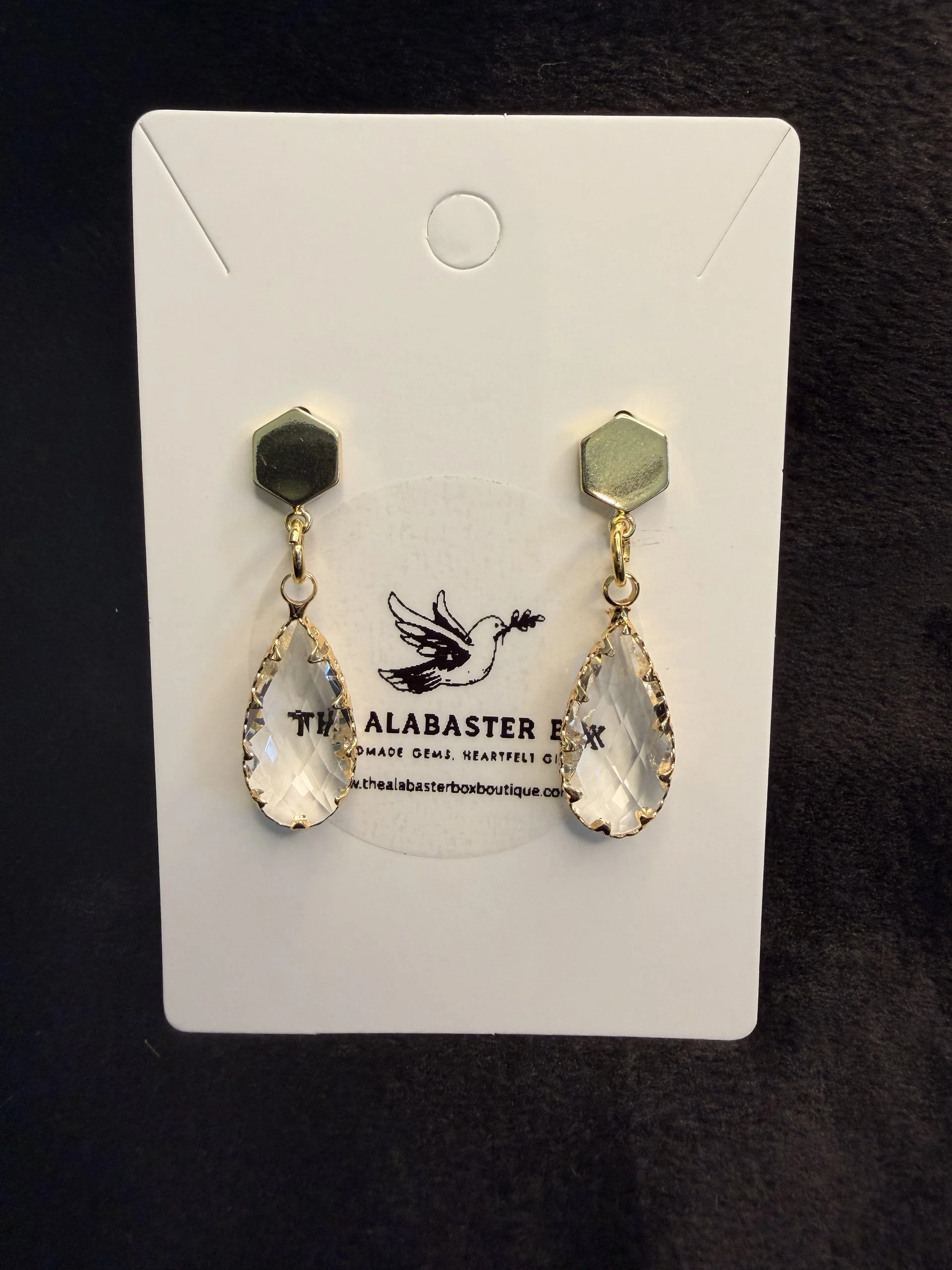 Crystal drop 14k gold filled Earring