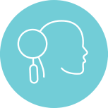 Profile of a person's face with headphones