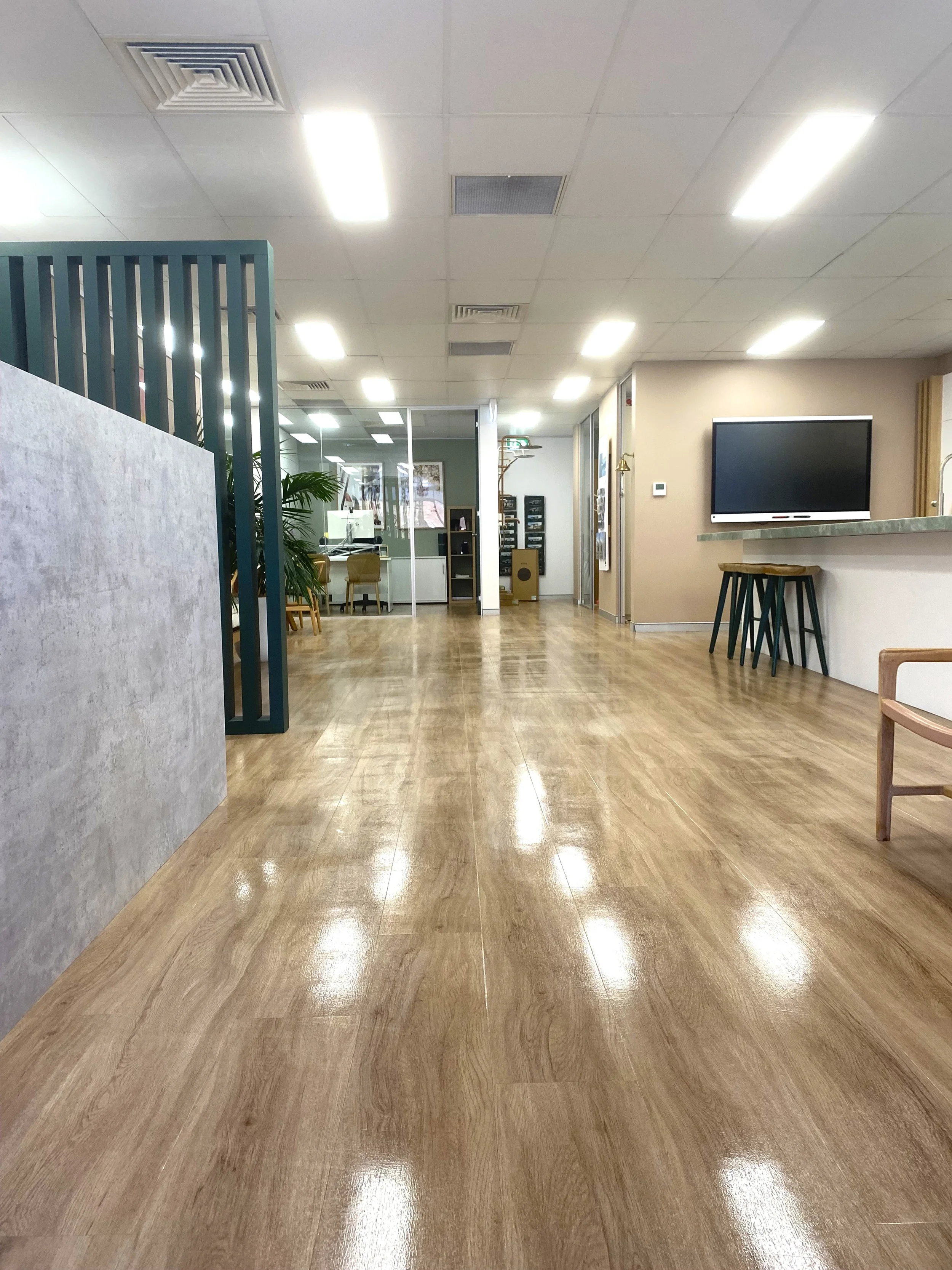 clean shiny office floor