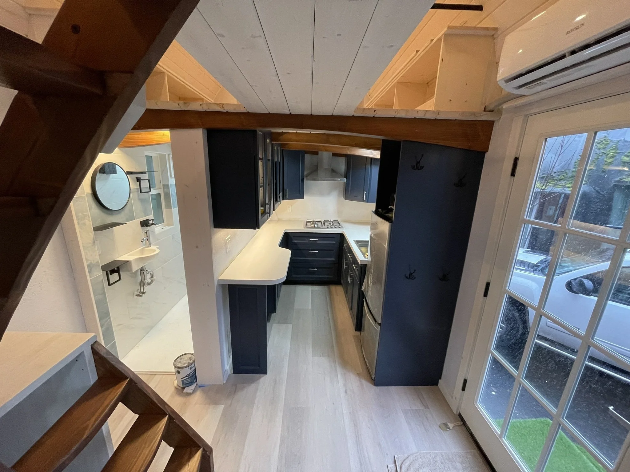 View of the Kitchen and Entry into Bathroom