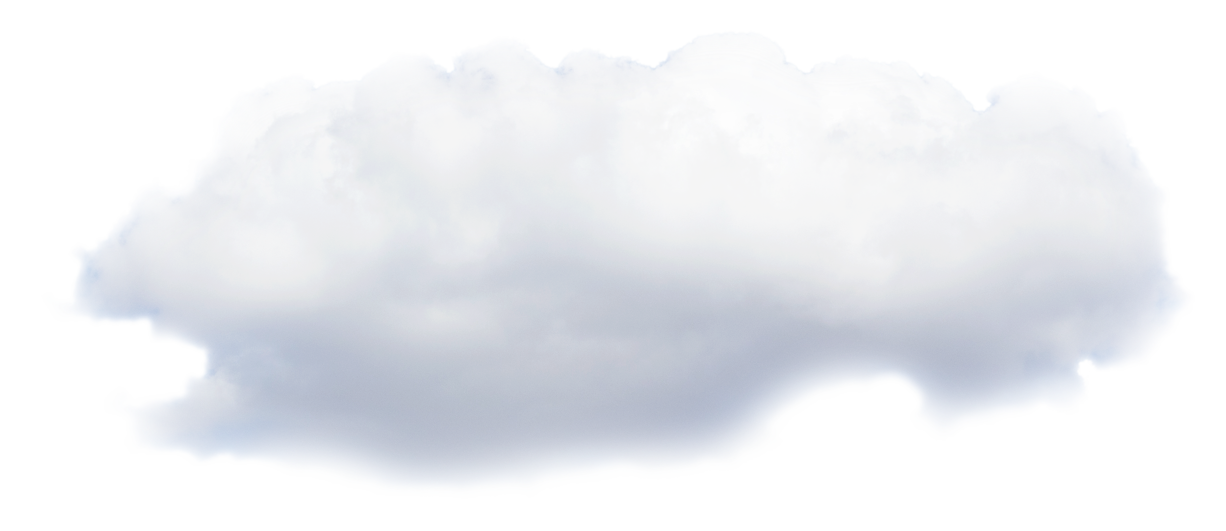 White fluffy cloud isolated on black background