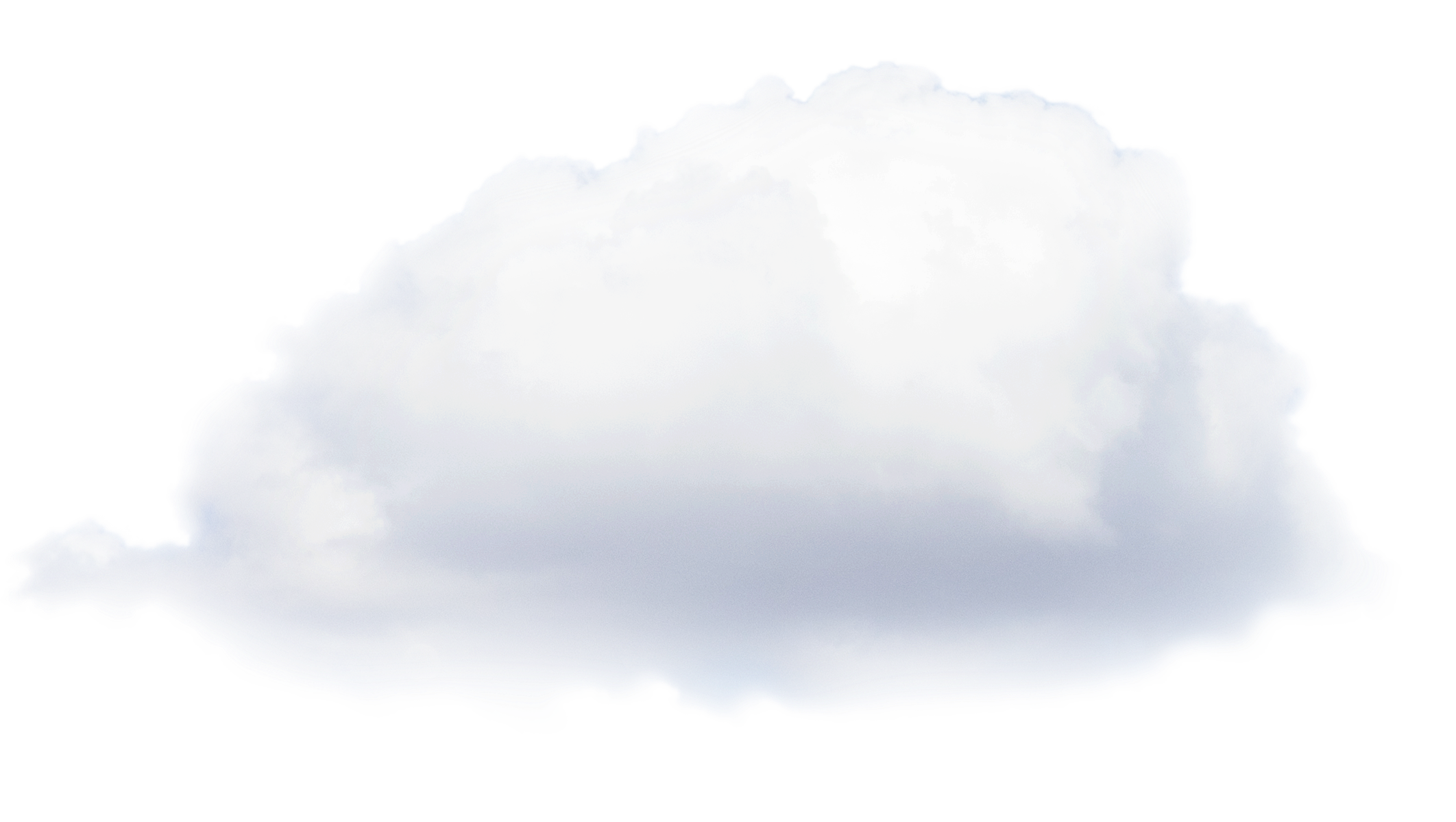 White fluffy cloud against a black background.
