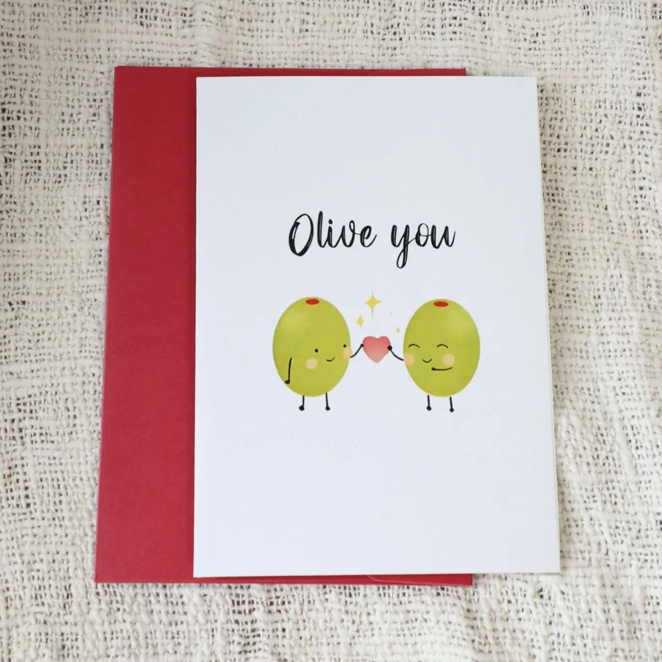 Olive You - Lovers card
