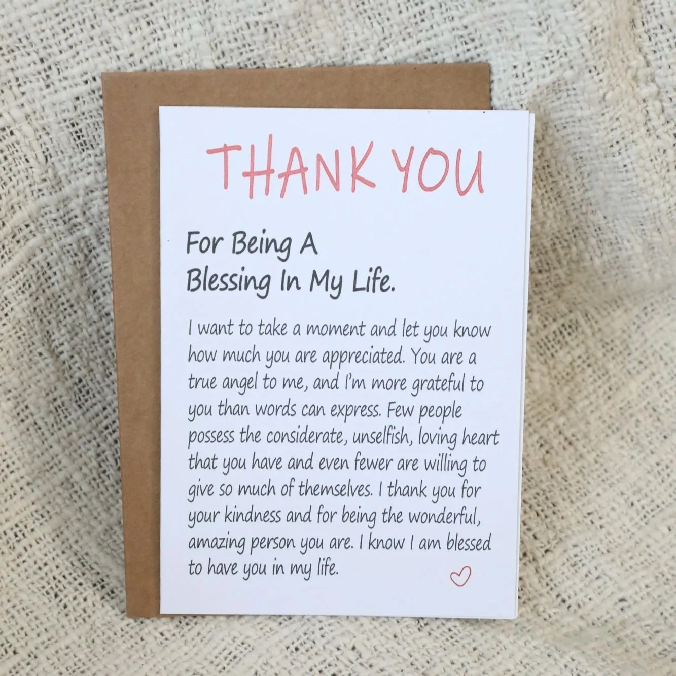 Thank You For Being A Blessing - Card