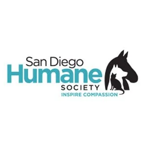 Logo of San Diego Humane Society with a dog silhouette and the words "Inspire Compassion."