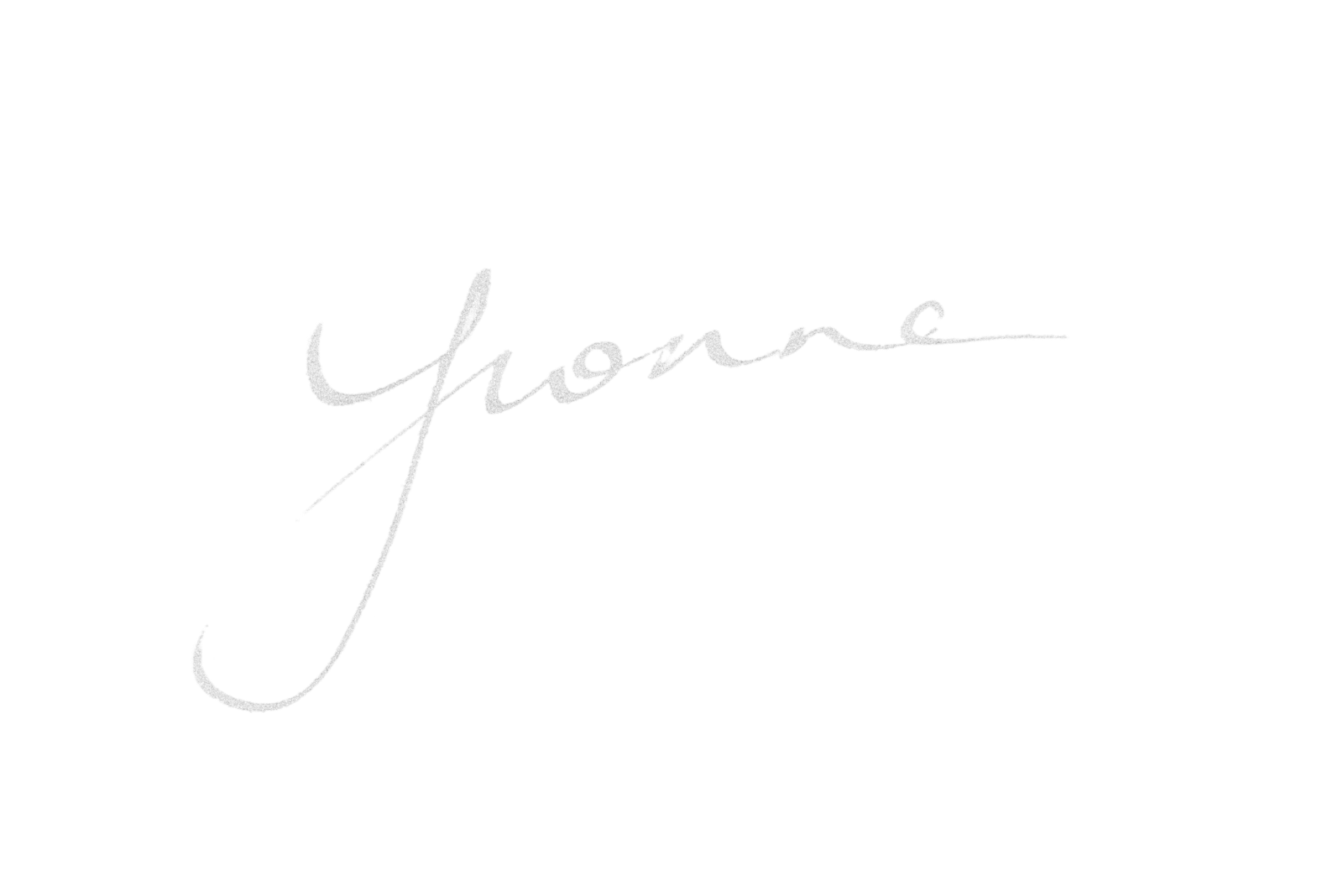 Black background with the word 'Yvonne' written in white cursive handwriting.