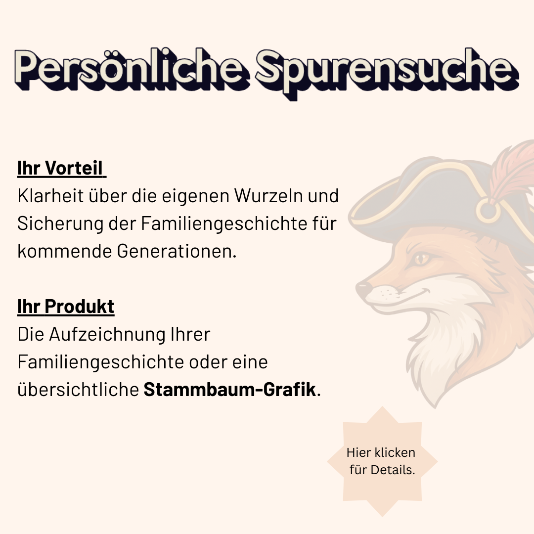 Professionelle Genealogie für Privatpersonen und Familien (ab 150 €)
