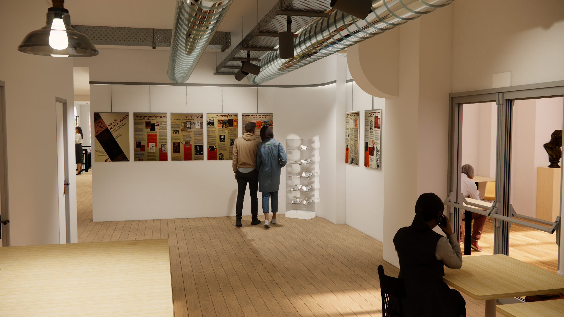 Espace d'exposition et cafétéria 
