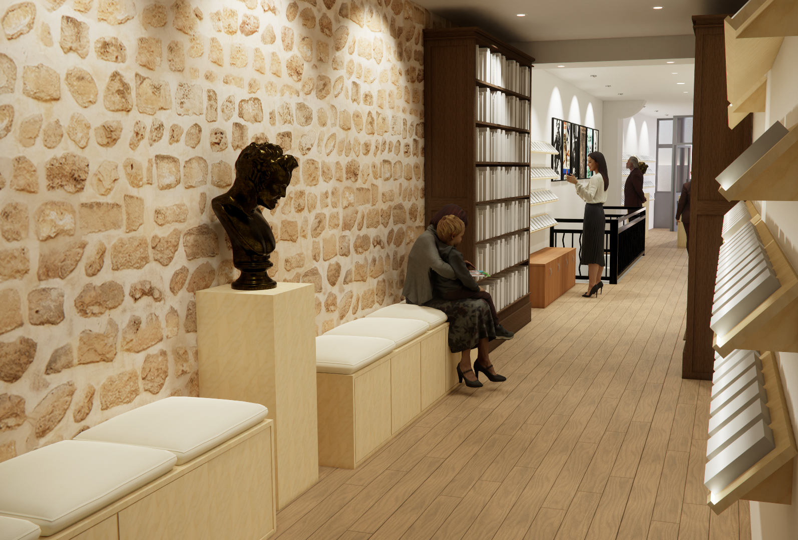 Couloir librairie