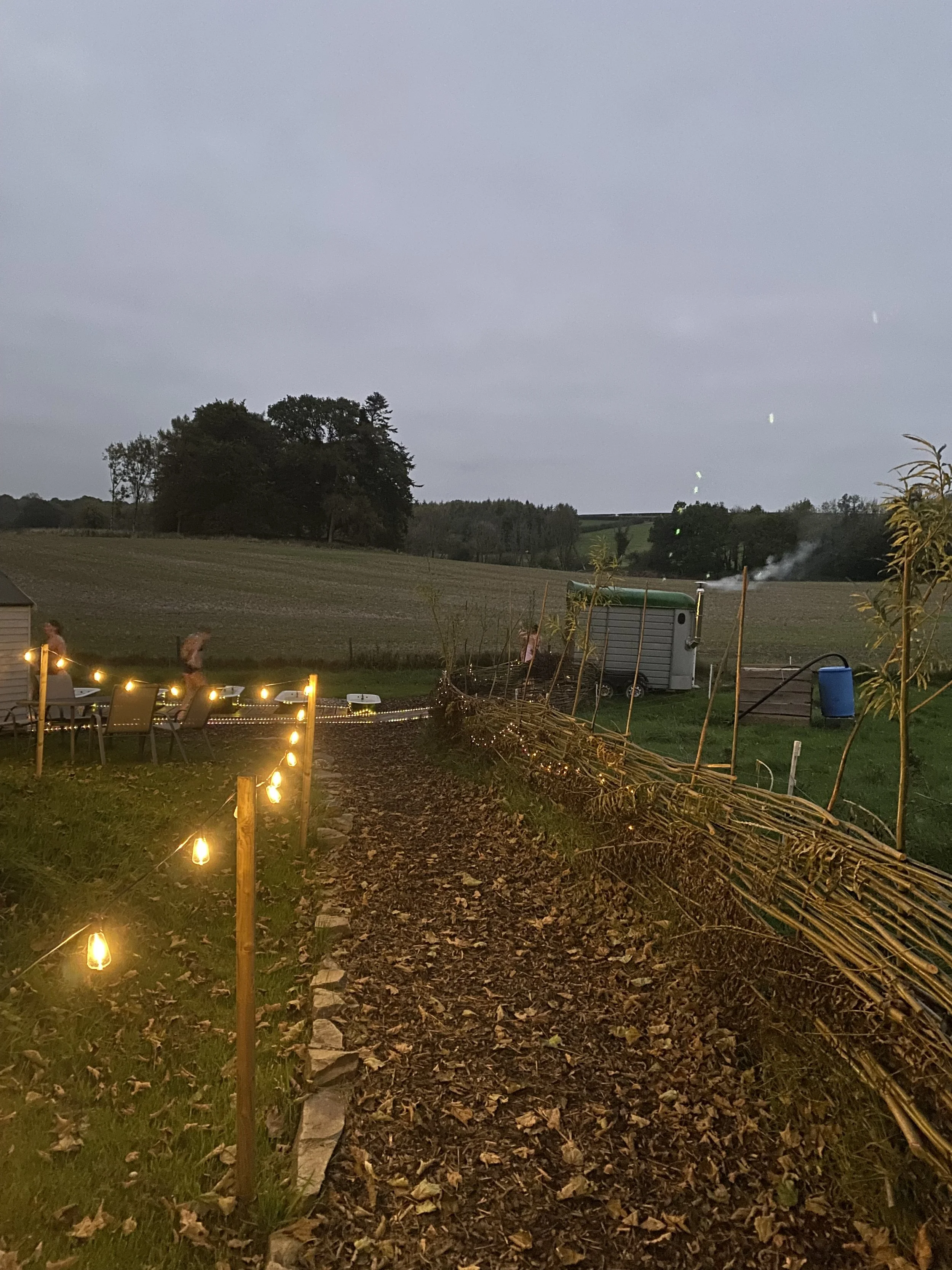 A rustic outdoor Sauna and natural water plunge pools at Hot rocks sauna Grangecon