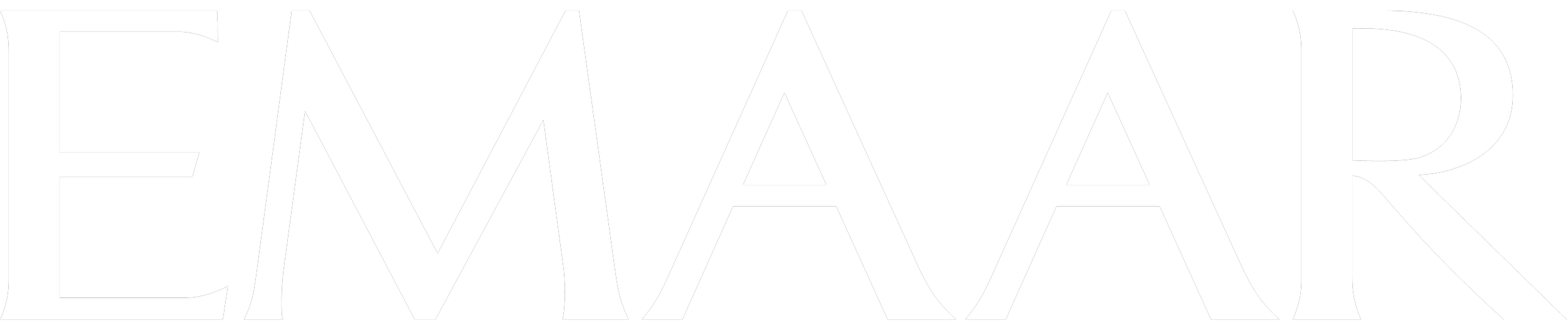 Bold white text on black background spelling 'EMAAR' in capital letters.