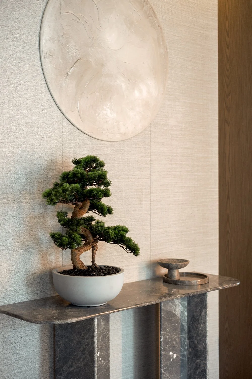 Interior decoration in Dubai with carefully styled minimalistic oriental space