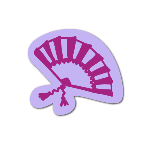 Illustratie van een snelheidsmeter met een wijzer die op een lage snelheid staat, in paarse en roze kleuren.