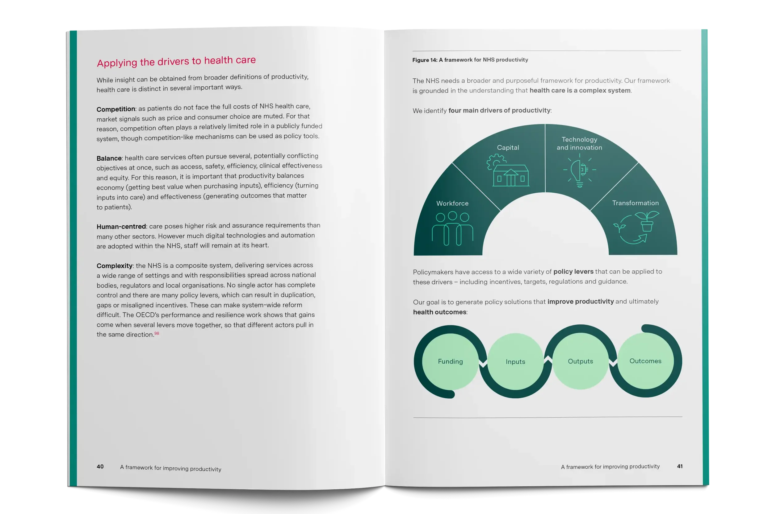 Pages 40 and 41 of From diagnosis to delivery report