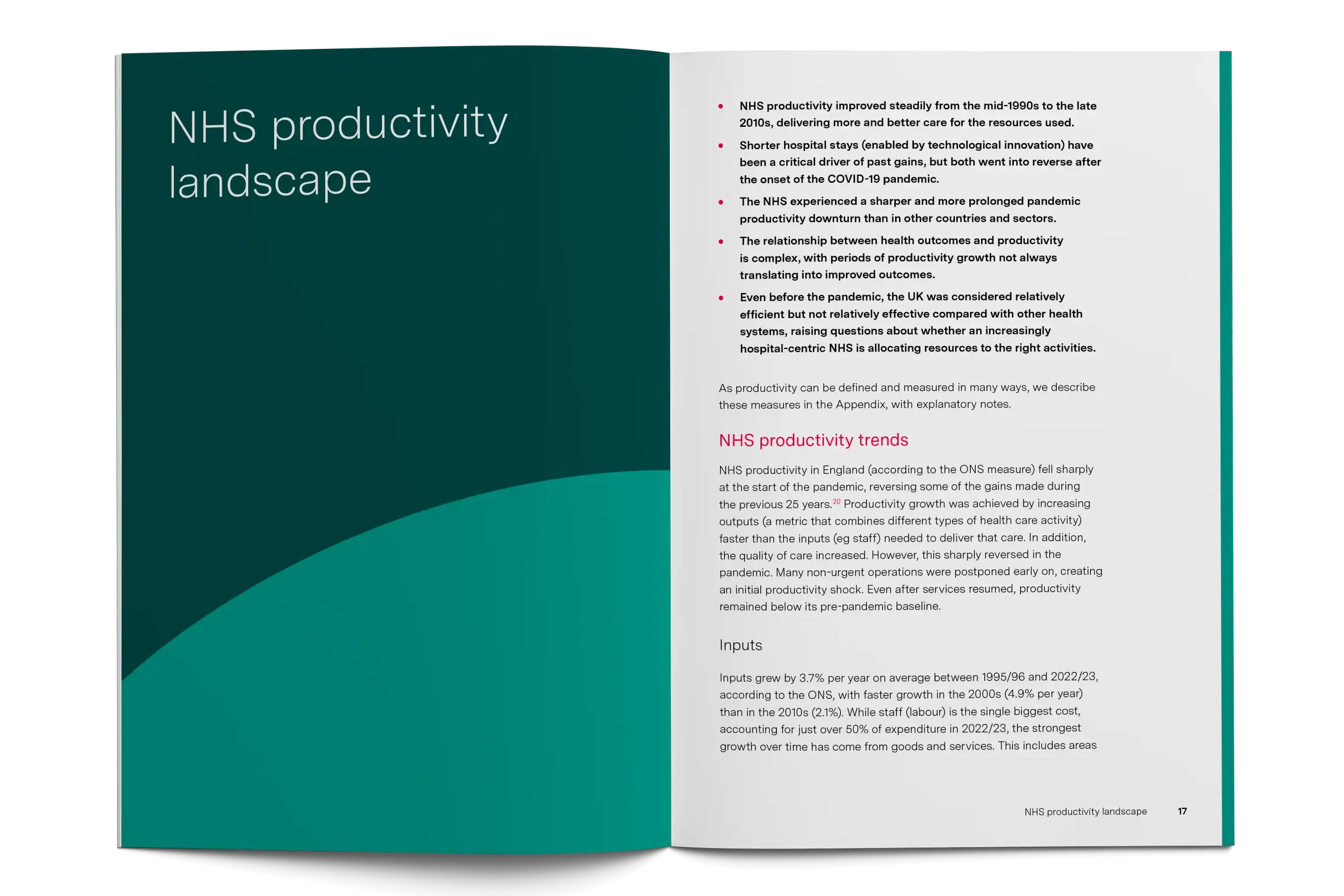 Pages 16 and 17 of From diagnosis to delivery report