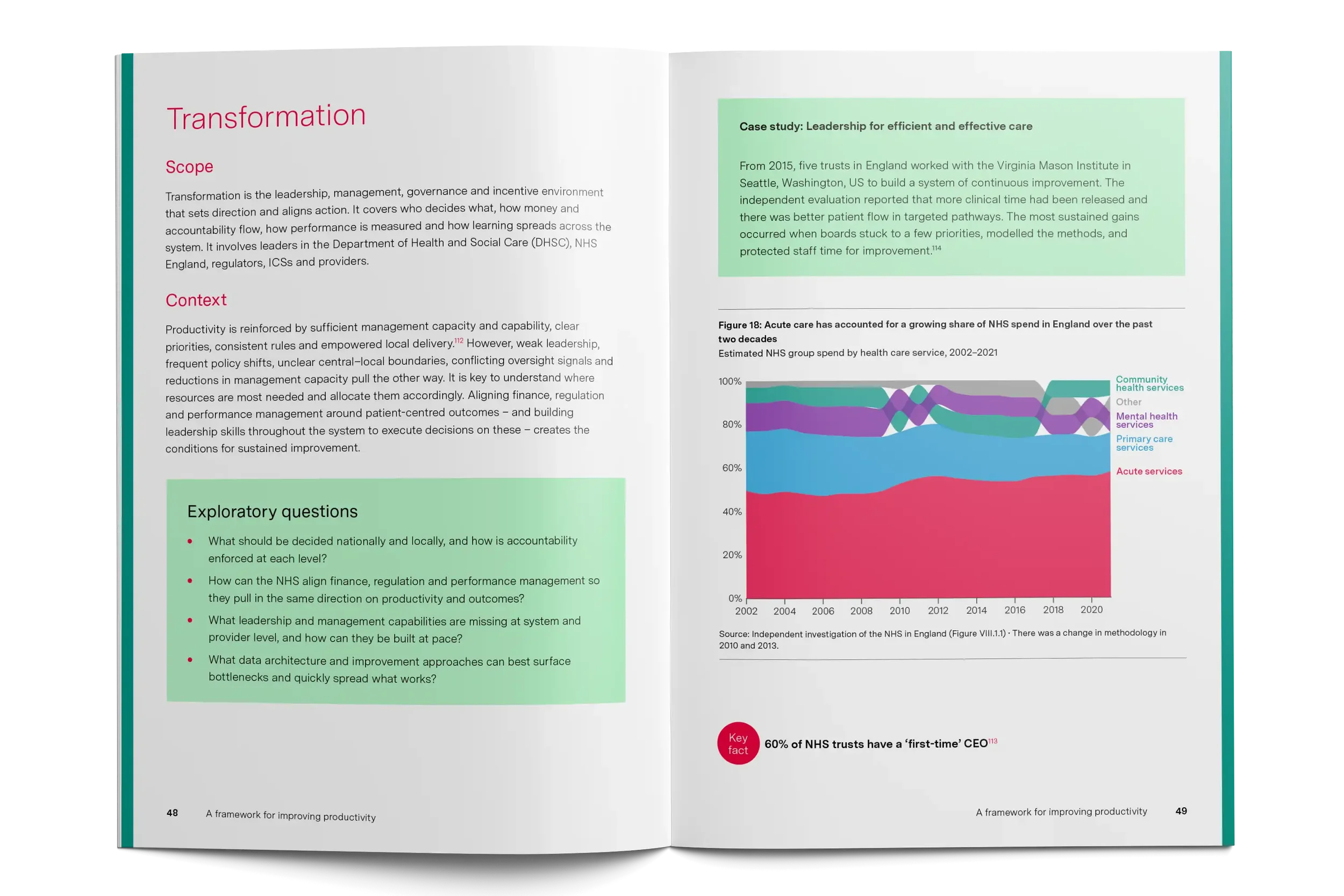 Pages 48 and 49 of From diagnosis to delivery report