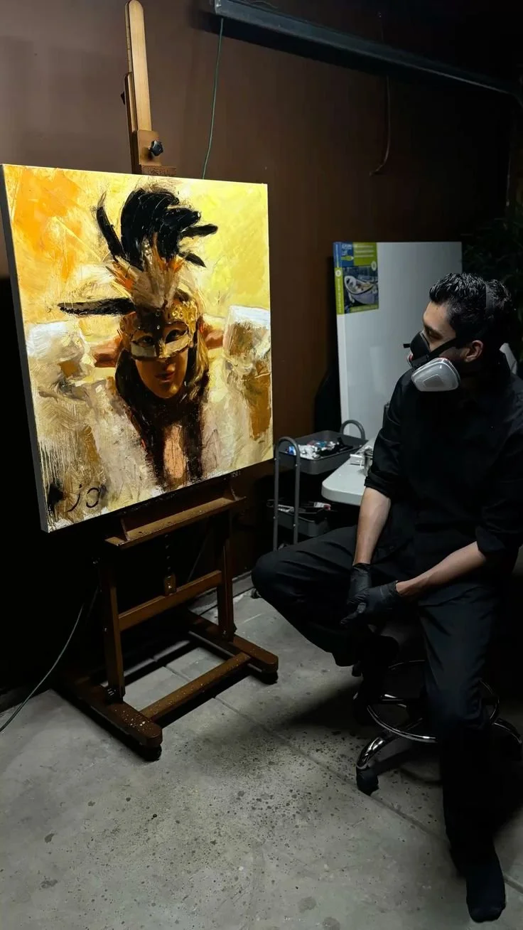 'The muse of hidden thrones" 36x36in