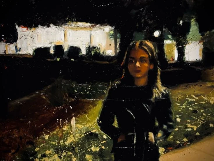 After Hours 12x16in framed oil (available)