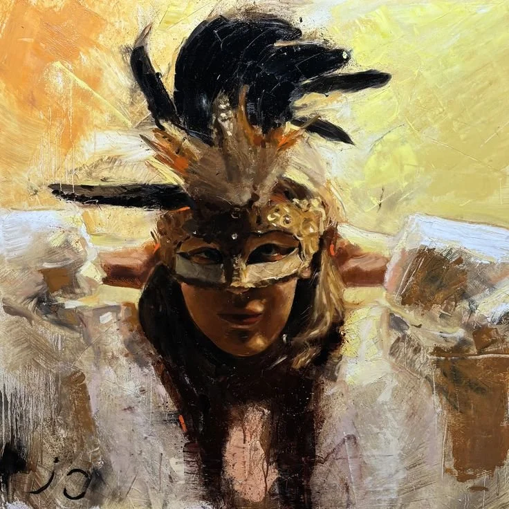 The Muse of Hidden Thrones 36x36in oil (available) 