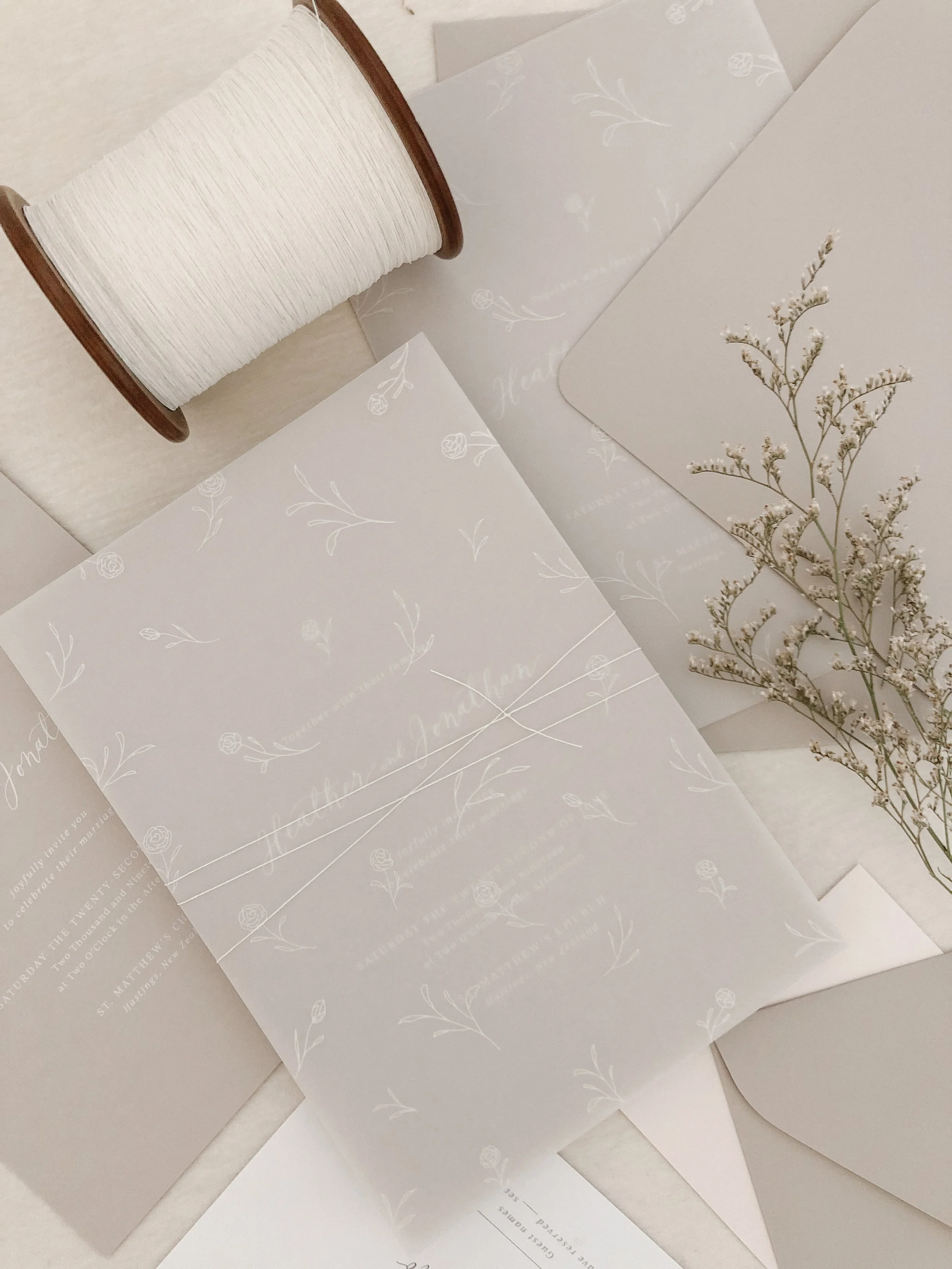 Fine stationery for wedding invitations