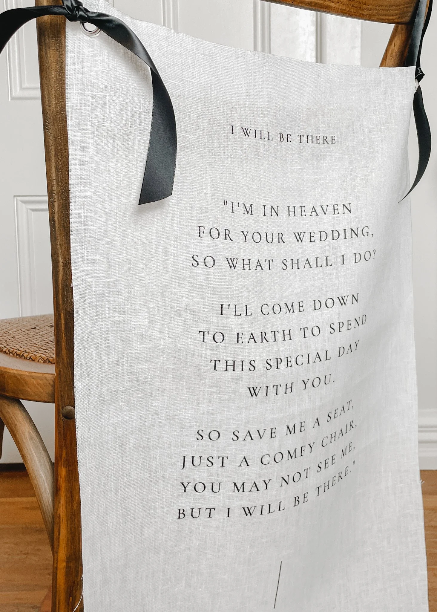 Fabric memorial sign