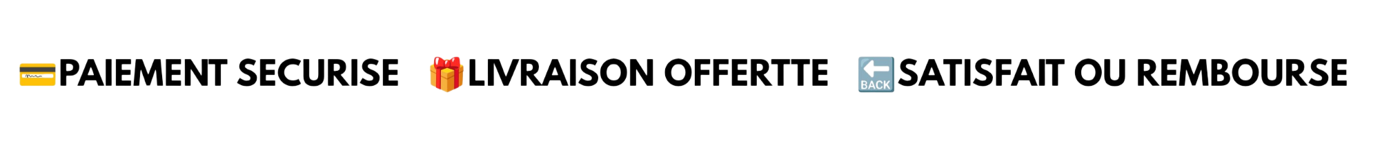 Badges de confiance e-commerce indiquant paiement sécurisé, livraison offerte et garantie satisfait ou remboursé, rassurant les clients sur la sécurité des achats en ligne.