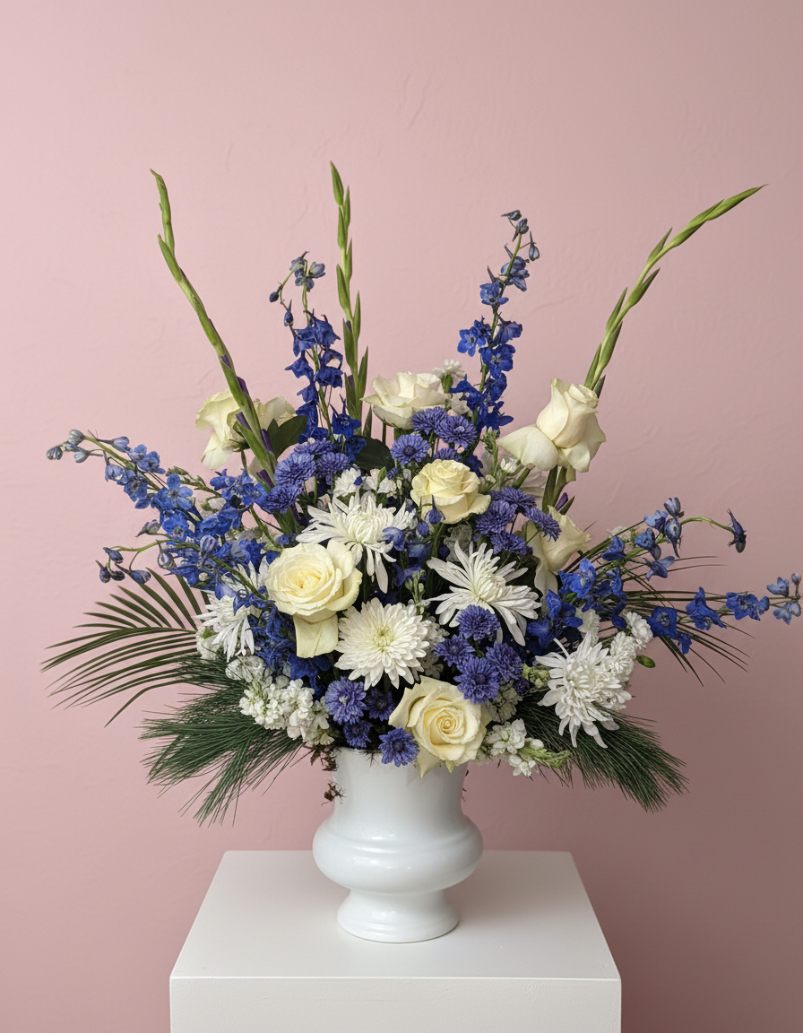 Symphony in Blue Large Urn